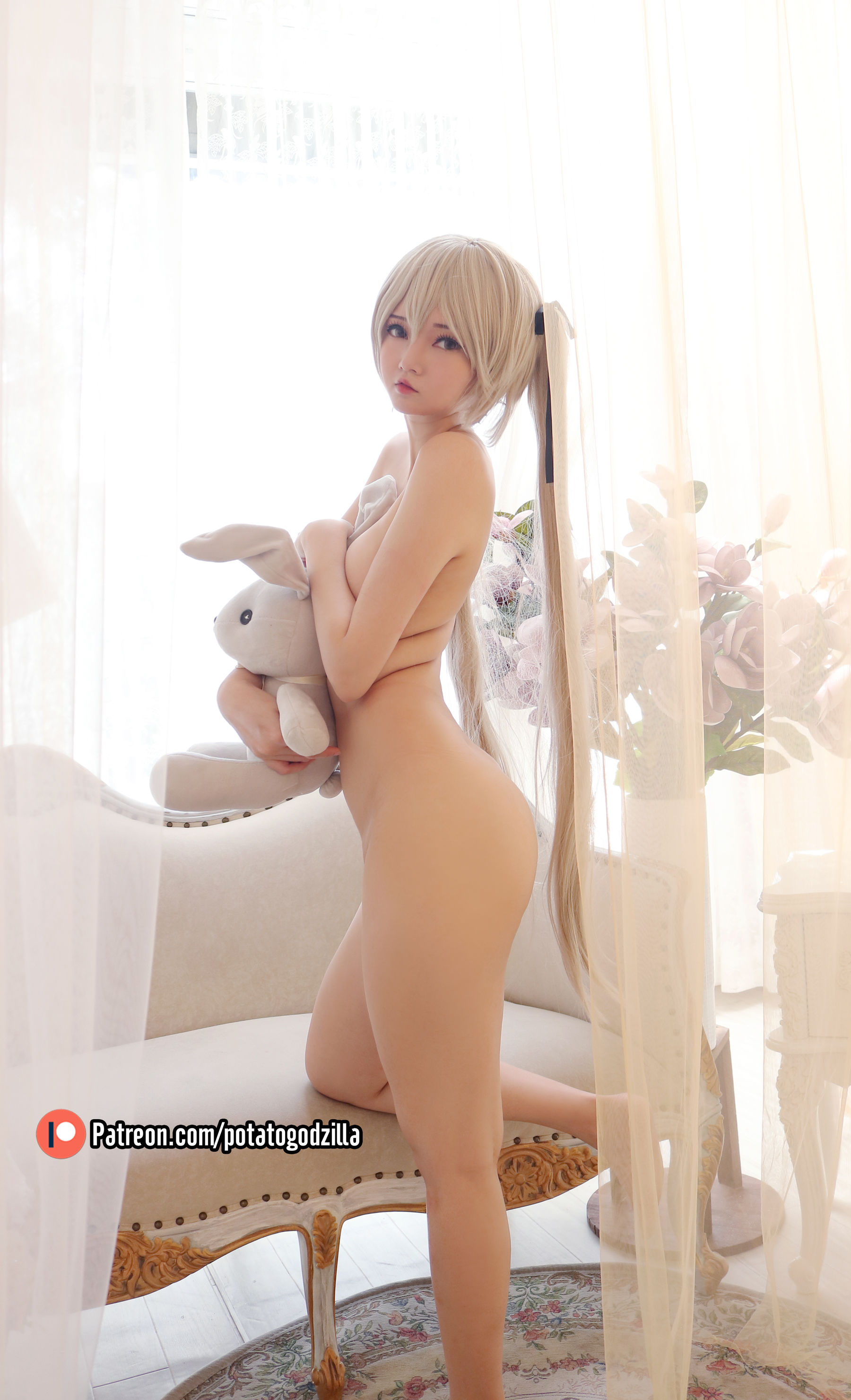 Coser小姐姐Potato Godzilla – Sora Kasugano Bunny Suit Cosplay-第9张