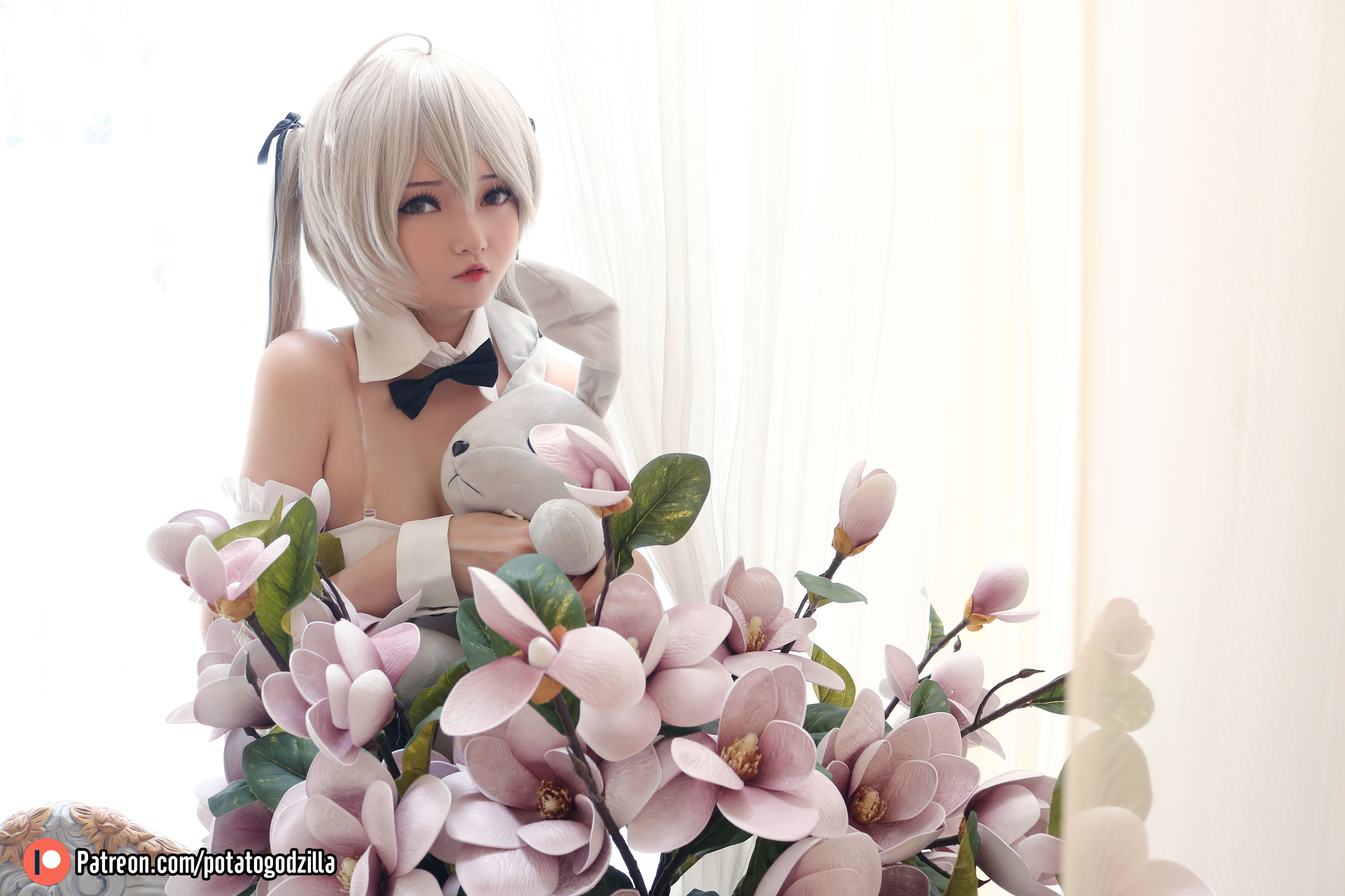 Coser小姐姐Potato Godzilla – Sora Kasugano Bunny Suit Cosplay-第11张
