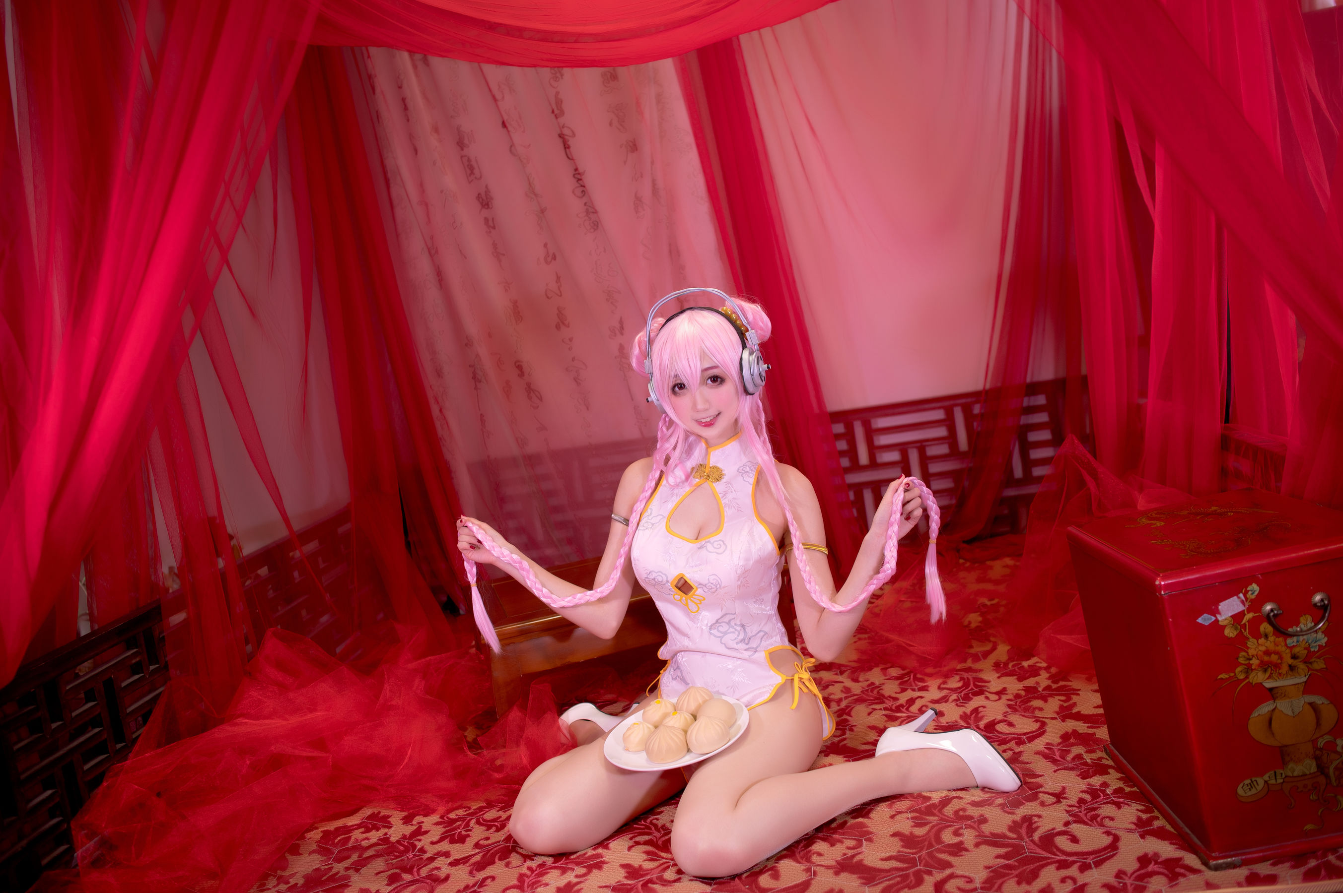 周叽是可爱兔兔 – 旗袍索尼子 Cosplay-第3张