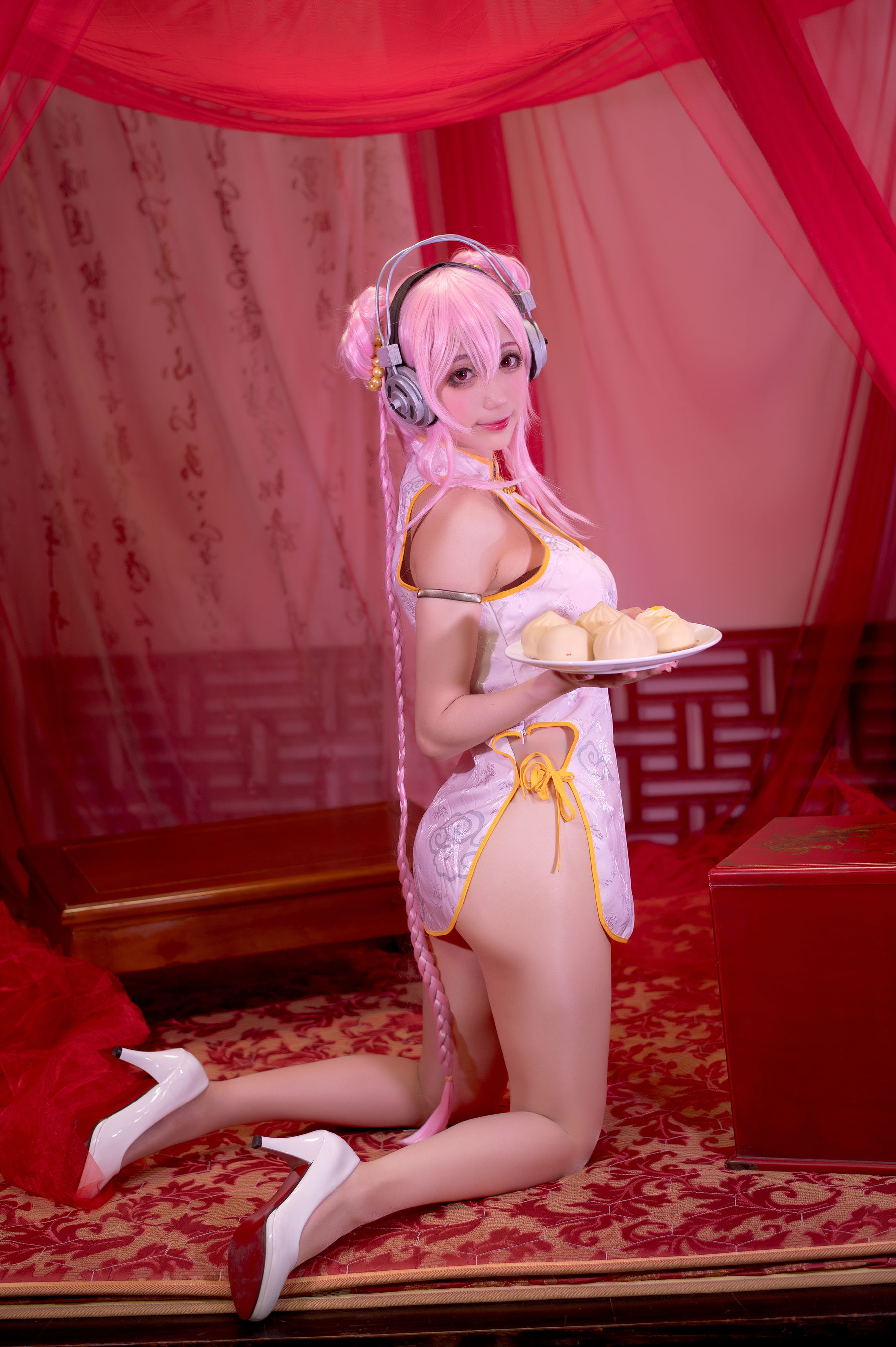周叽是可爱兔兔 – 旗袍索尼子 Cosplay-第4张