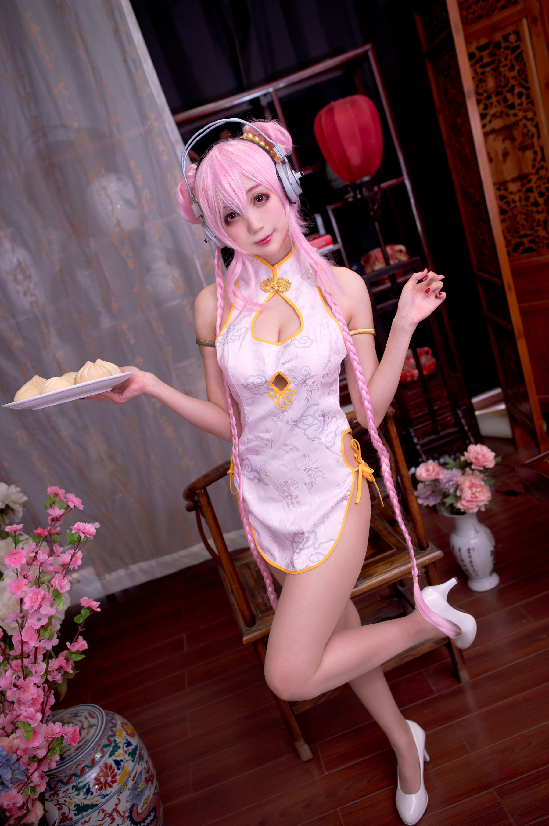 周叽是可爱兔兔 – 旗袍索尼子 Cosplay-第14张