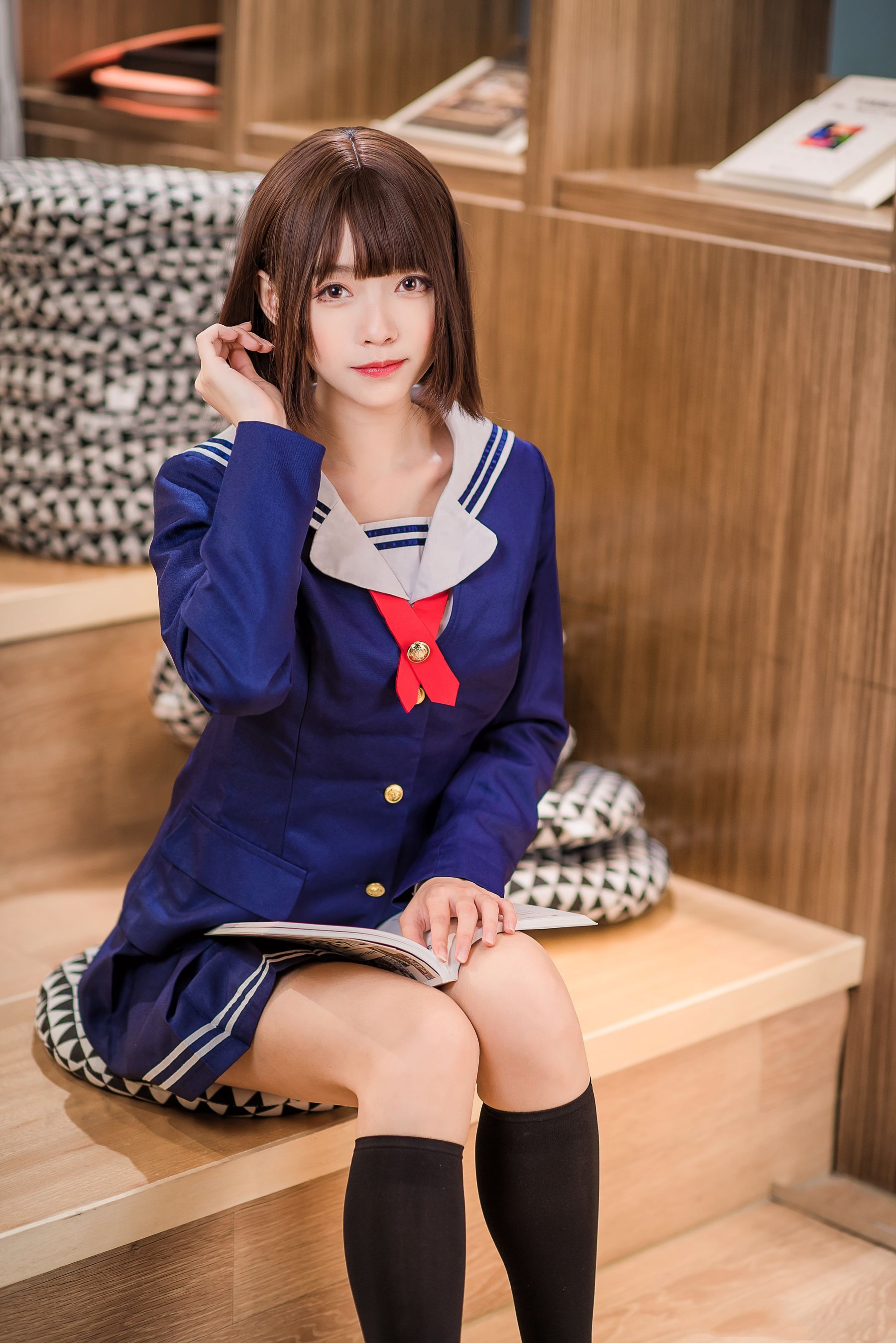 动漫博主大大卷卷小卷 – 加藤惠校服 Cosplay-第19张