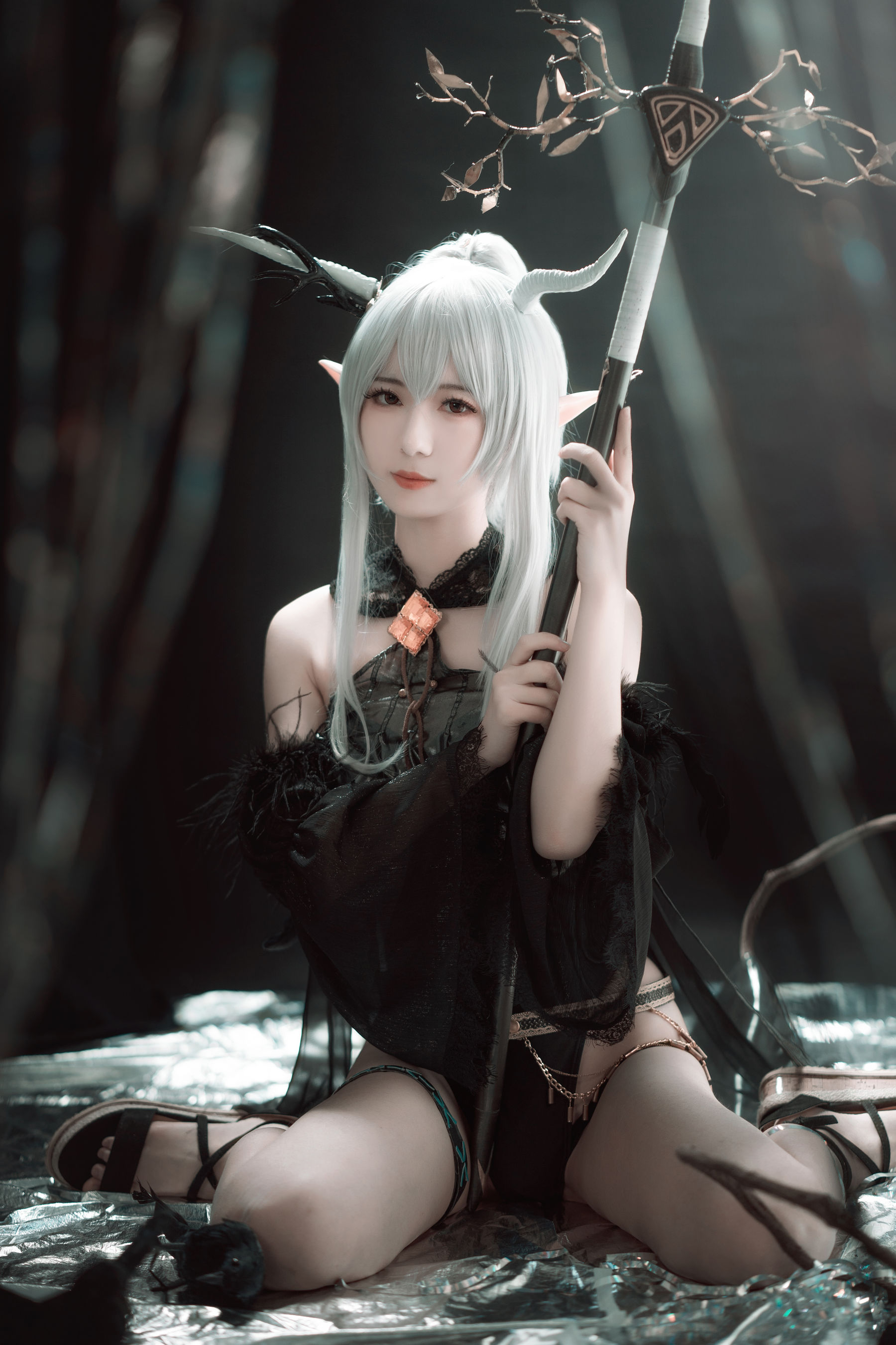 小姐姐弥音音ww 明日方舟 闪灵 Cosplay-第1张