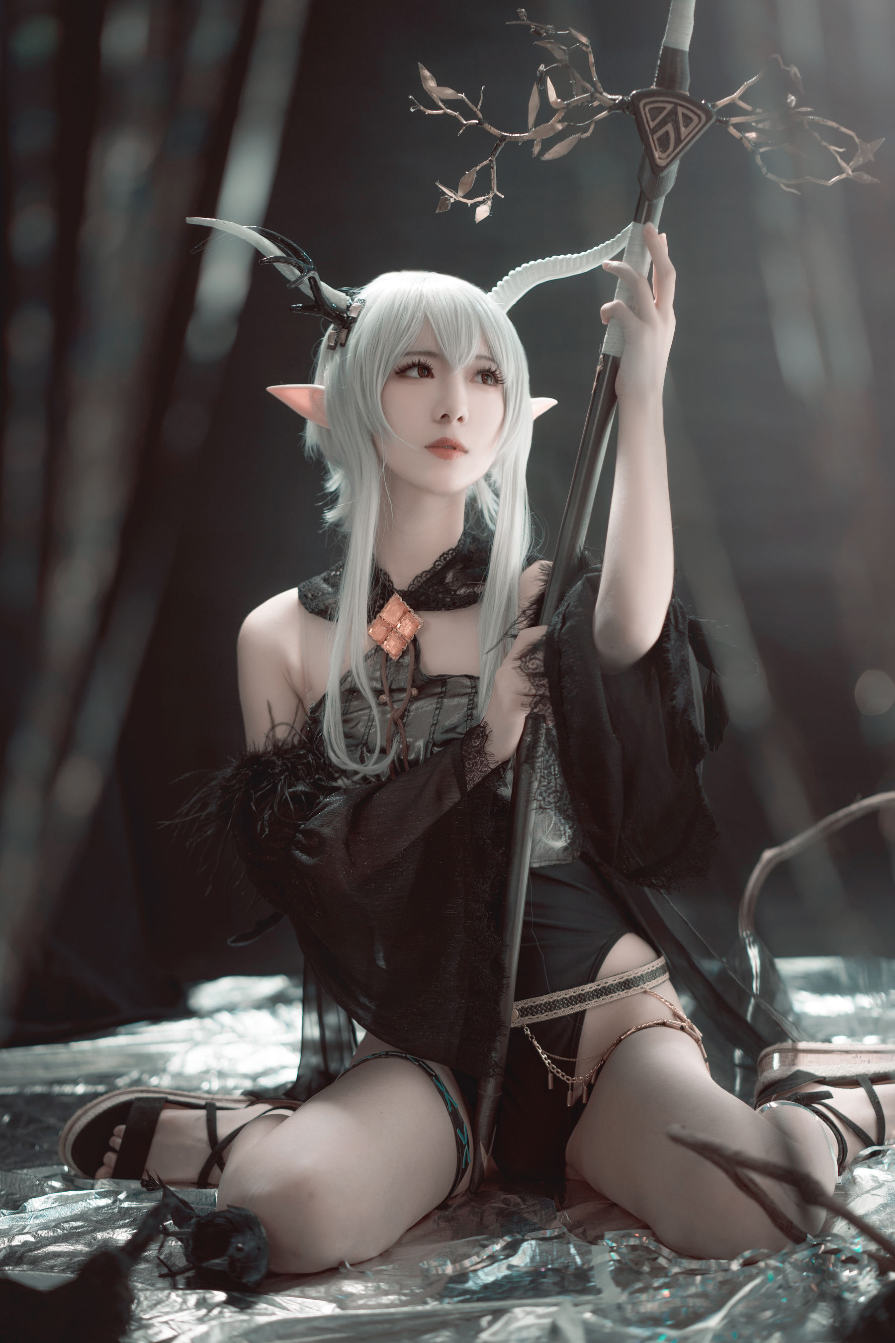 小姐姐弥音音ww 明日方舟 闪灵 Cosplay-第2张