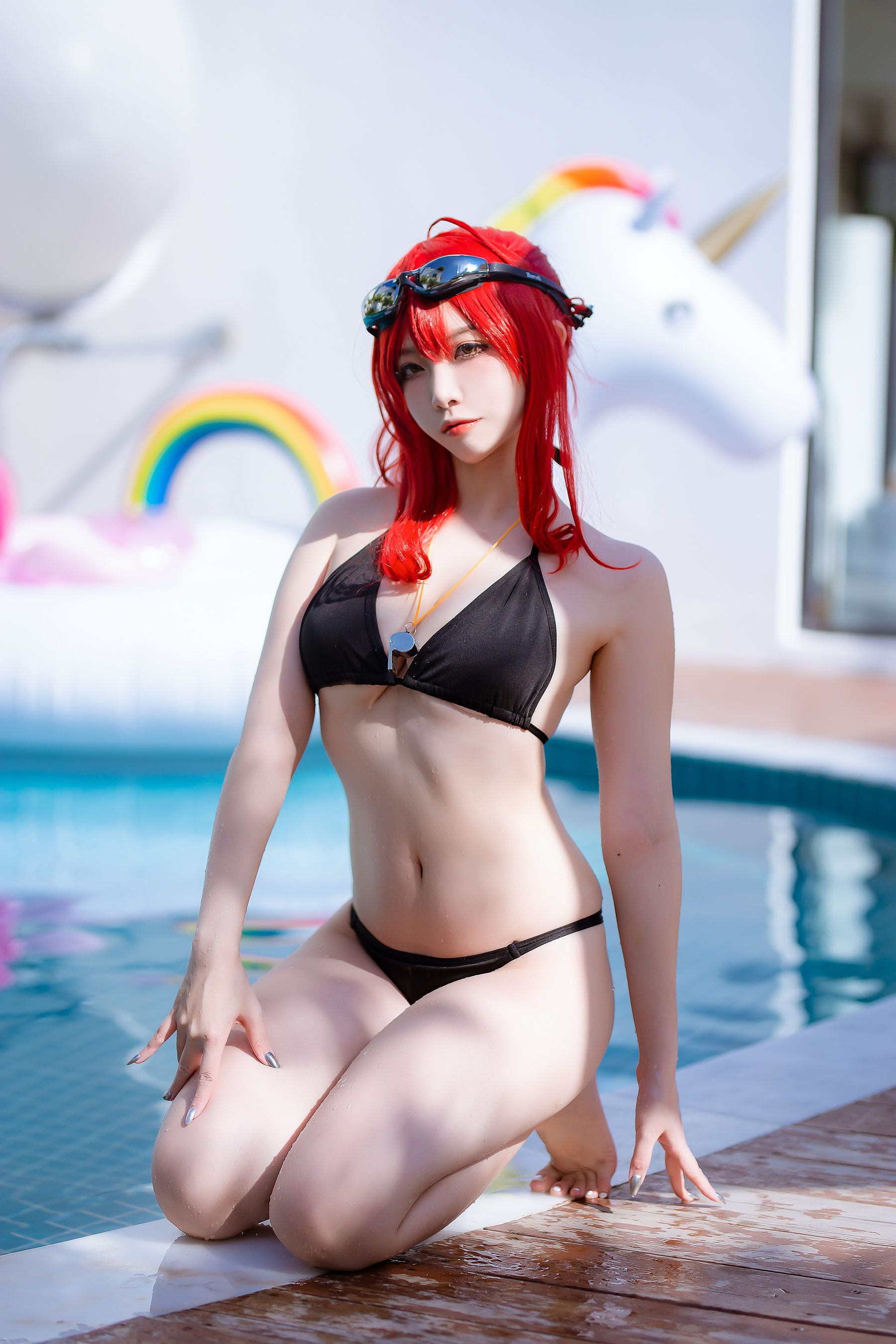 人气Coser二佐Nisa – 碧蓝航线 扎拉泳装 Cosplay-第6张