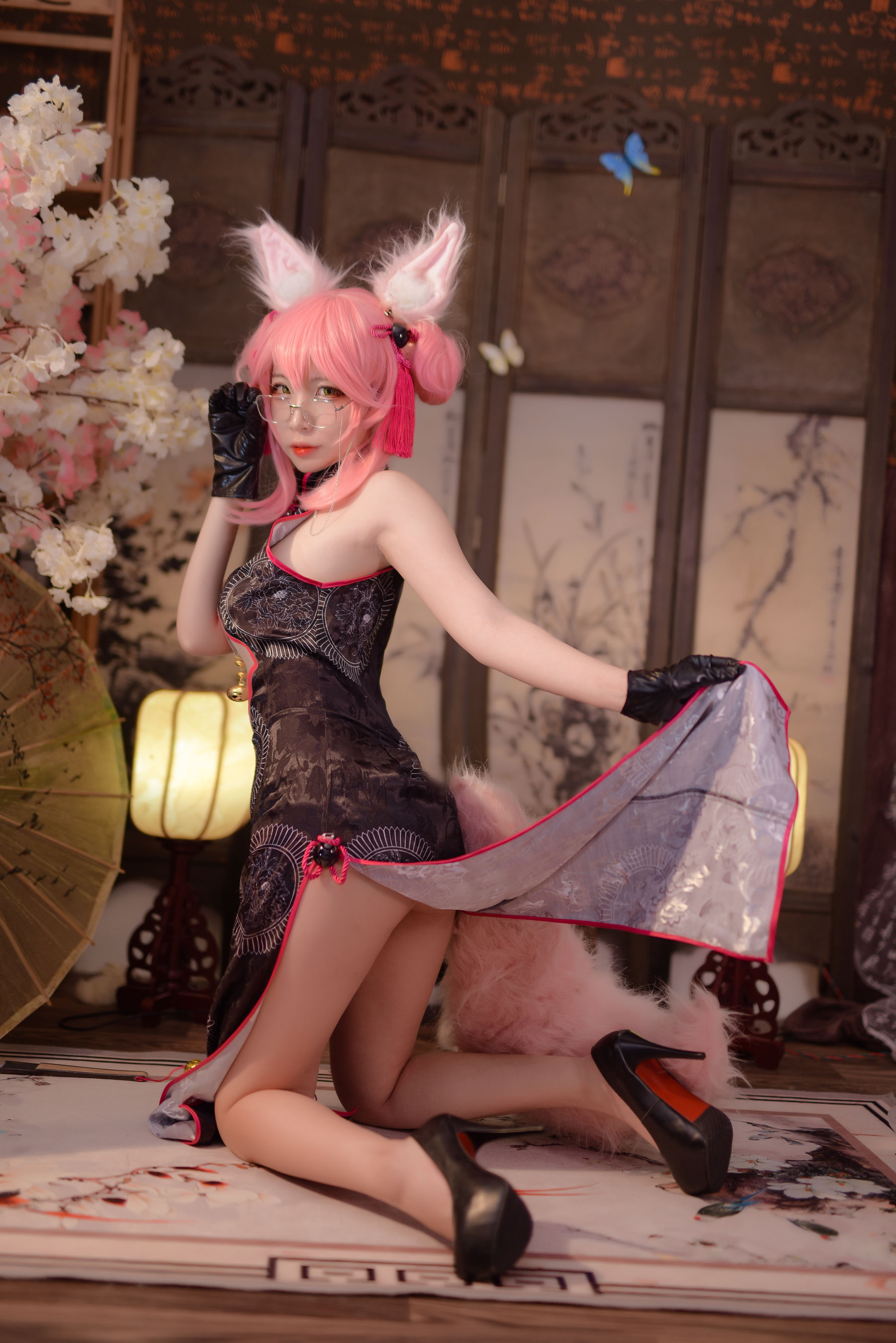 人气Coser二佐Nisa Fate旗袍狐 Cosplay-第4张