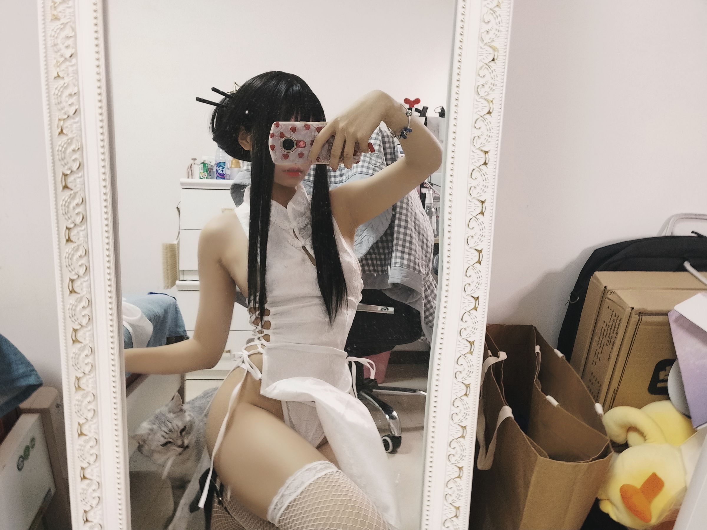 猫君君MaoJun – 绑带旗袍 Cosplay-第2张
