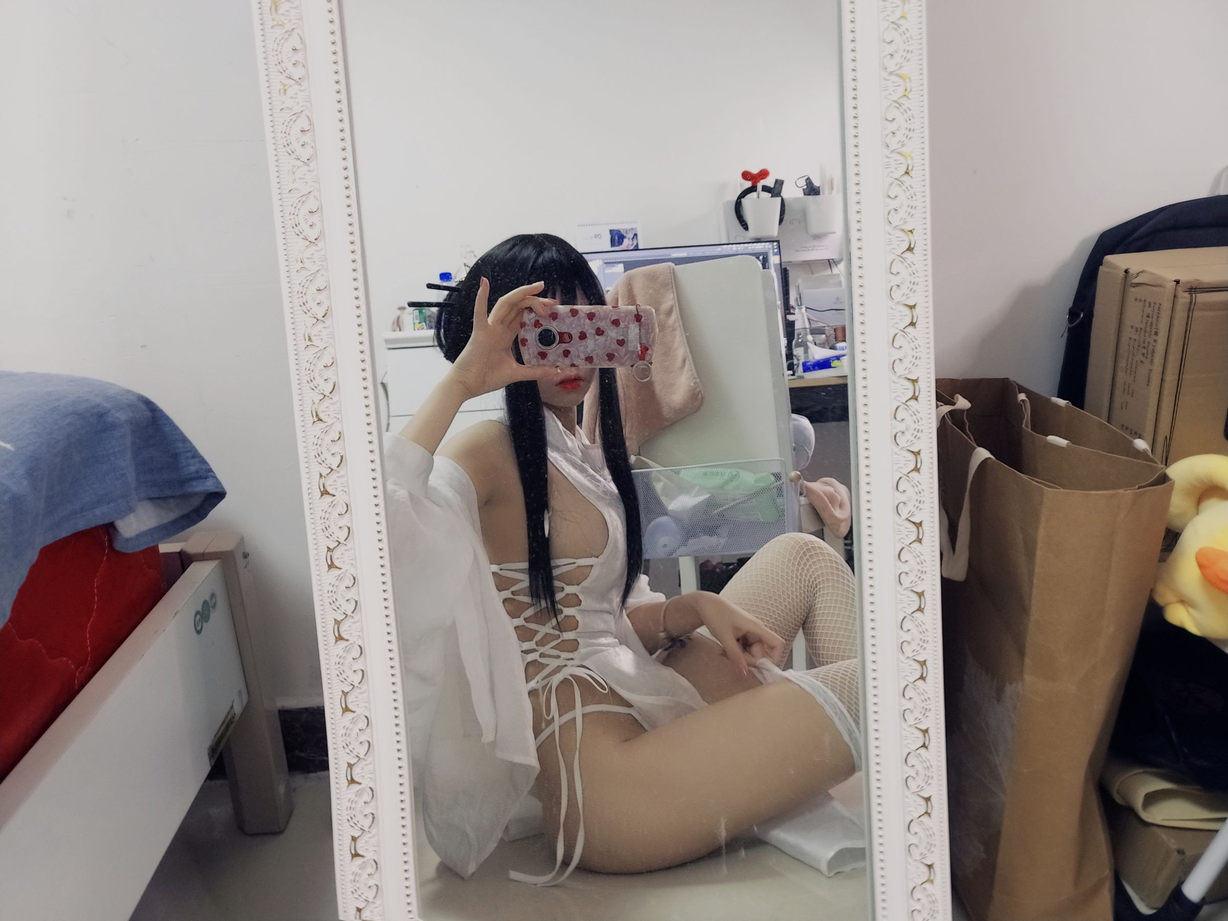 猫君君MaoJun – 绑带旗袍 Cosplay-第3张