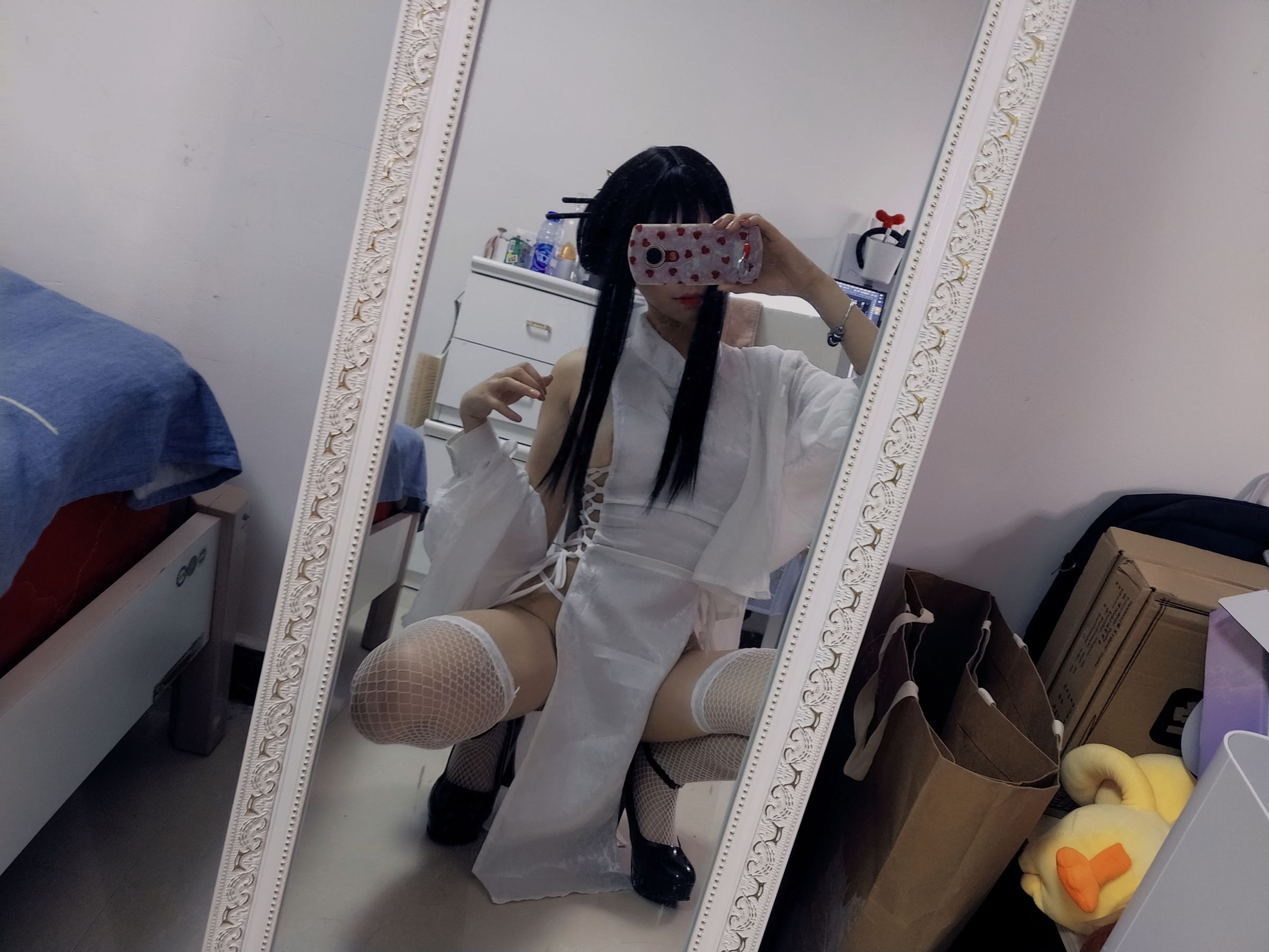 猫君君MaoJun – 绑带旗袍 Cosplay-第6张