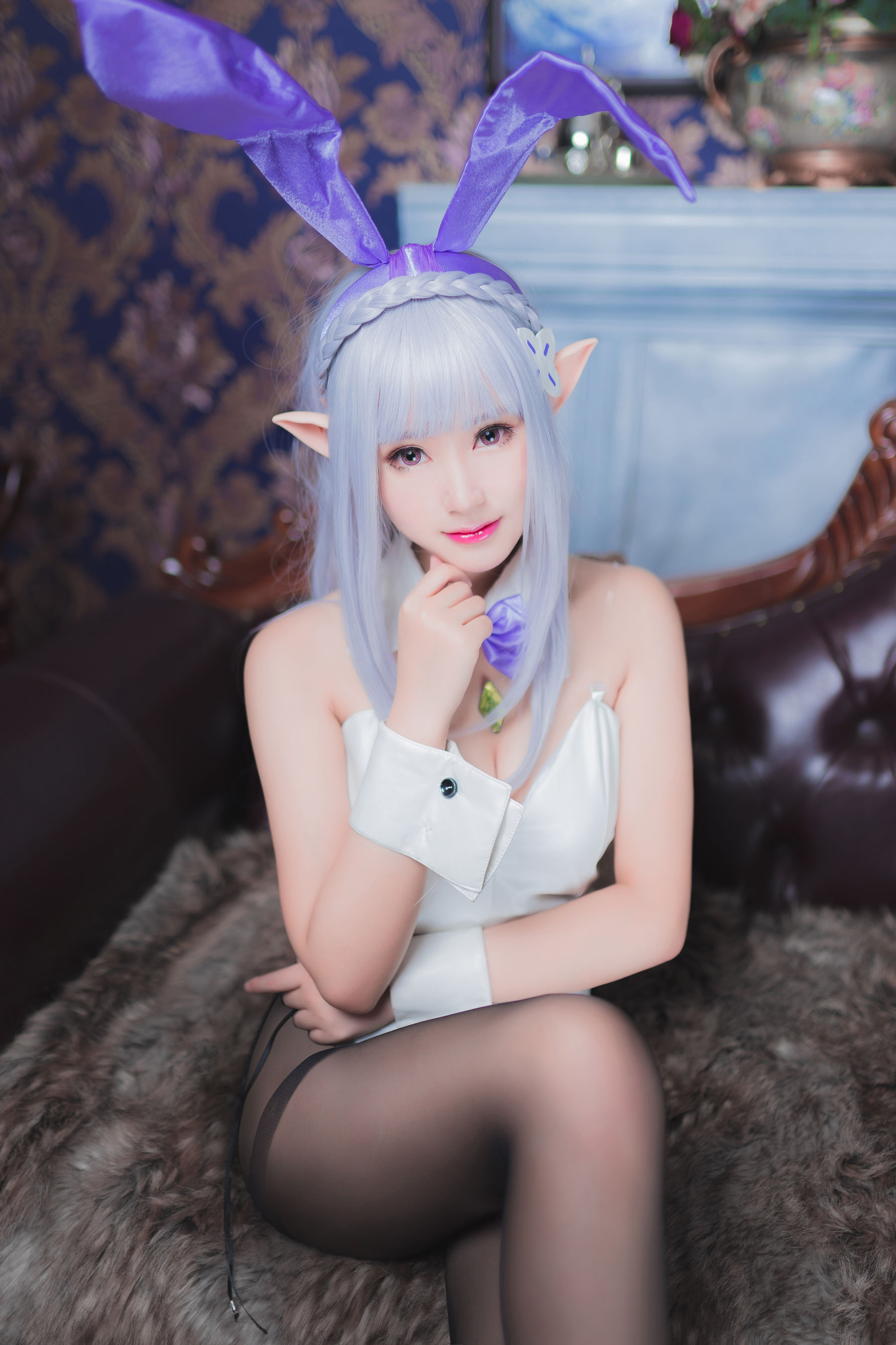 Cosplay沫小舞 – 艾米莉亚兔女郎 Cosplay-第1张
