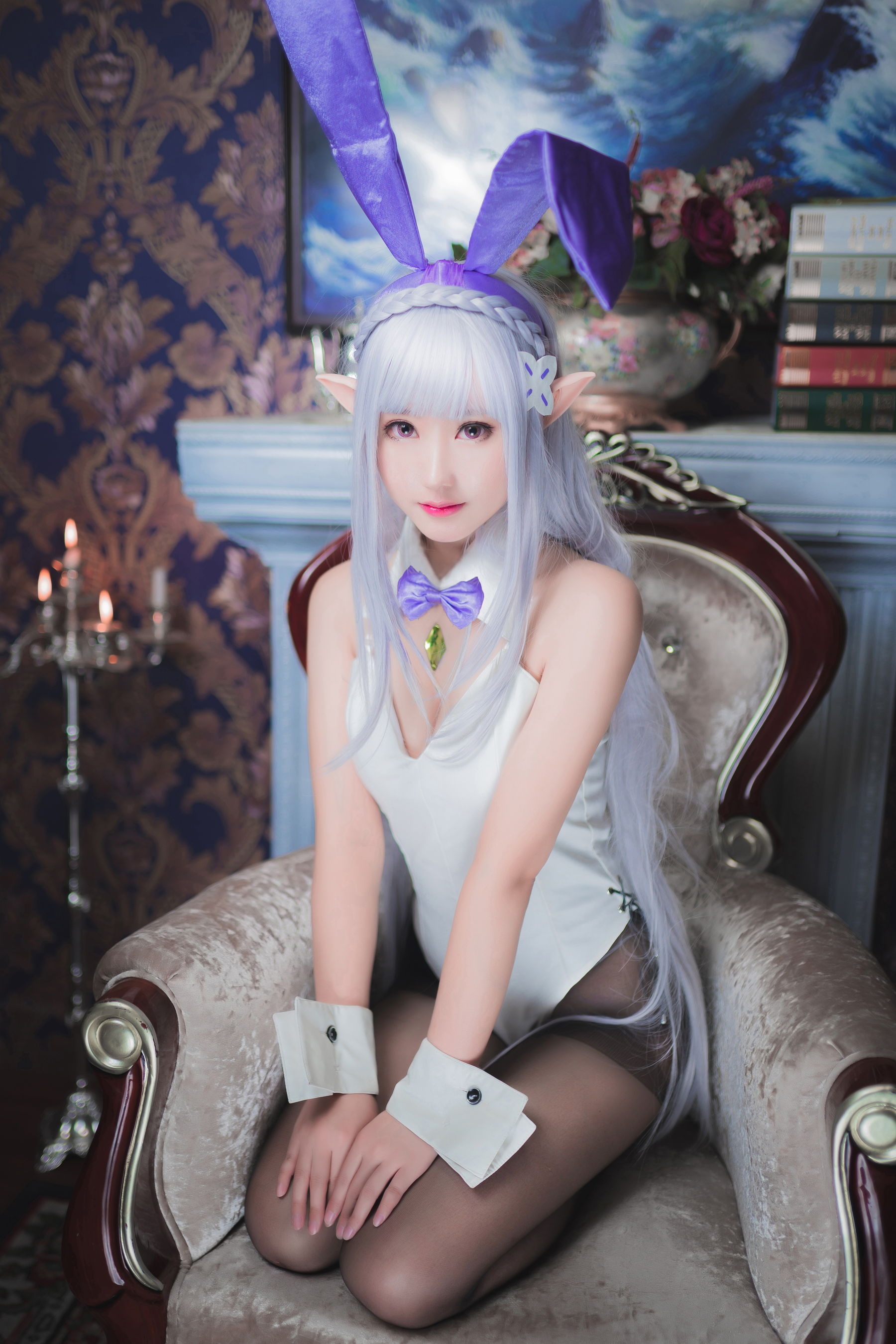 Cosplay沫小舞 – 艾米莉亚兔女郎 Cosplay-第4张