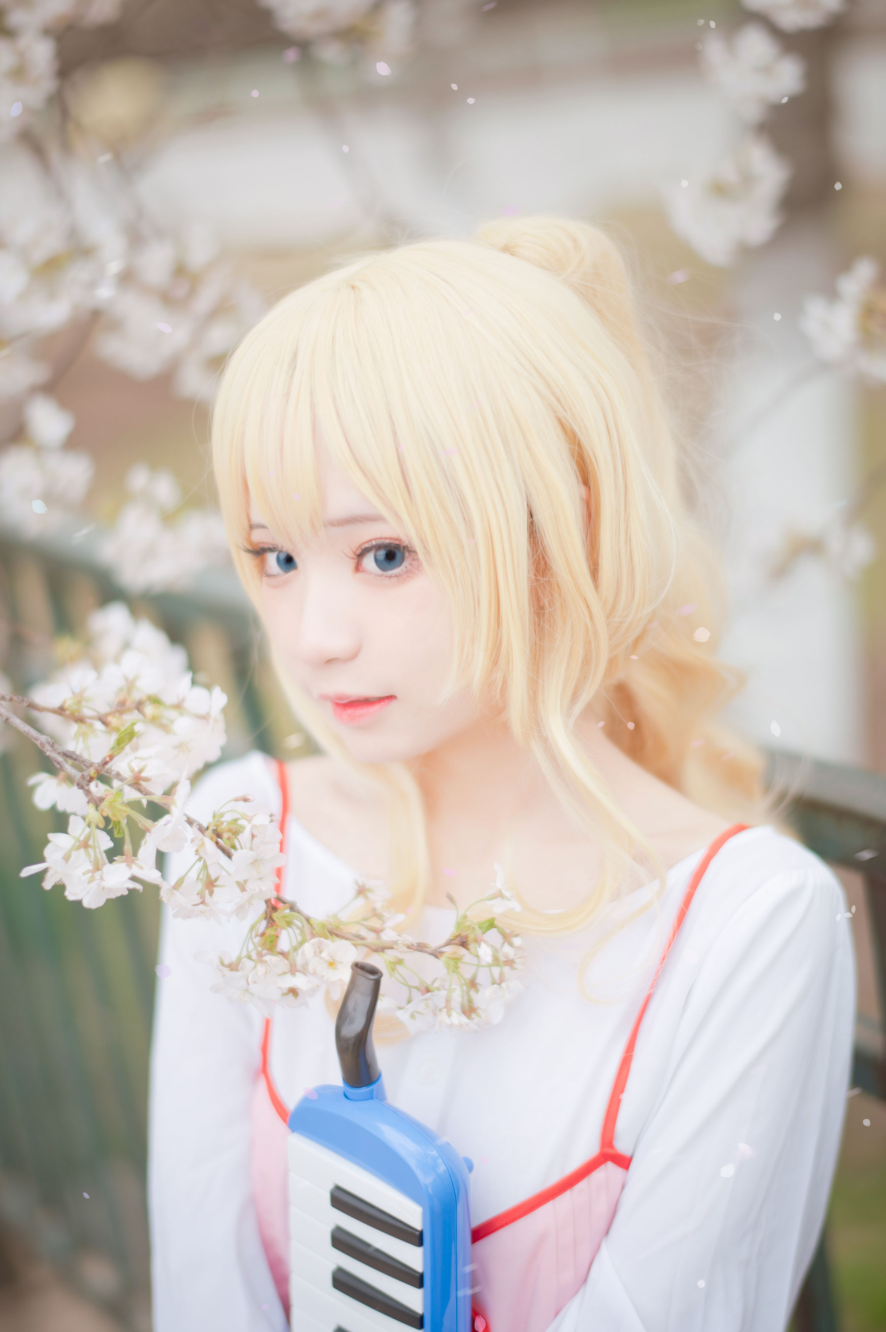 花柒Hana – 宫园熏粉裙 Cosplay-第2张
