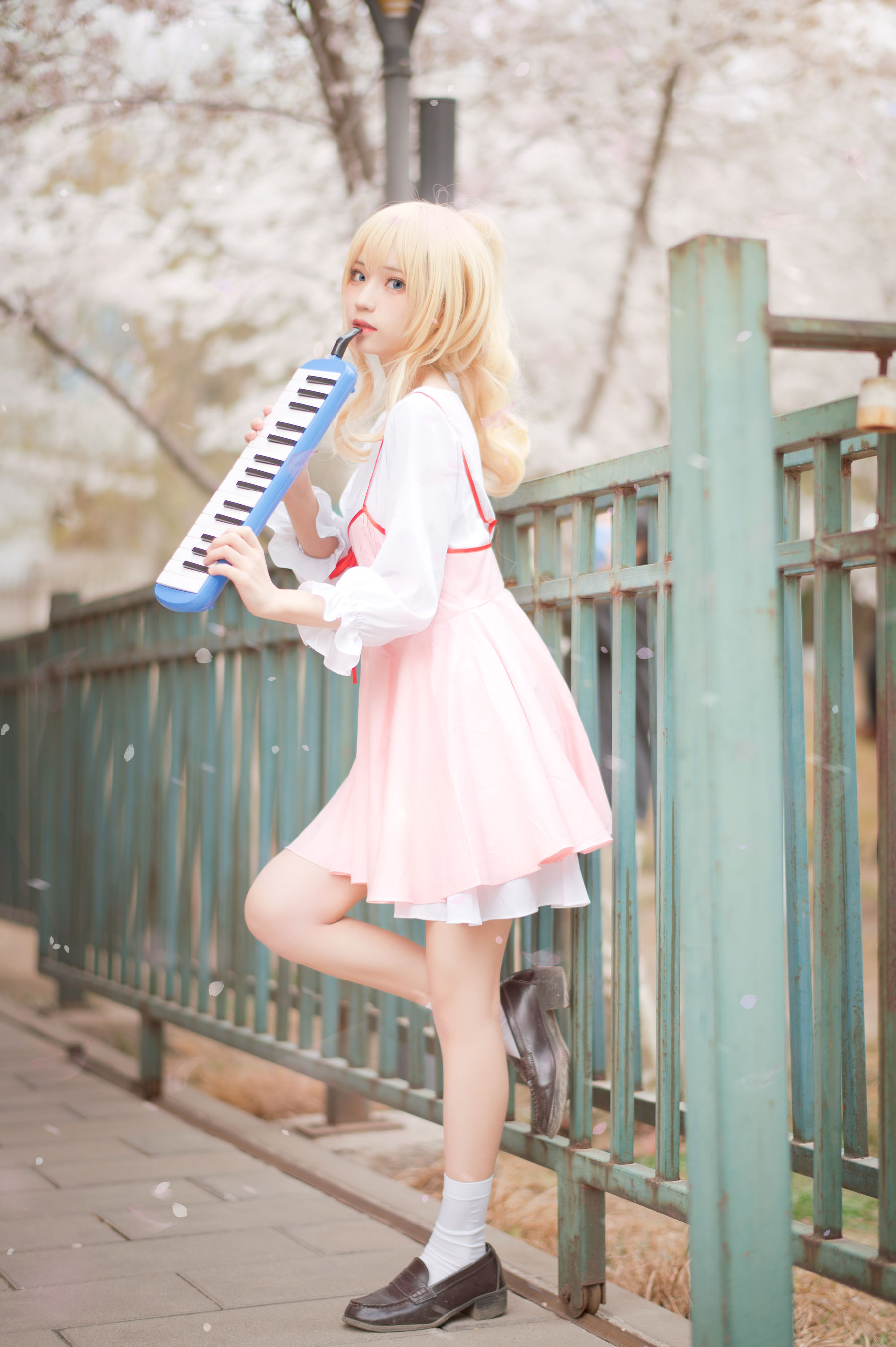 花柒Hana – 宫园熏粉裙 Cosplay-第6张