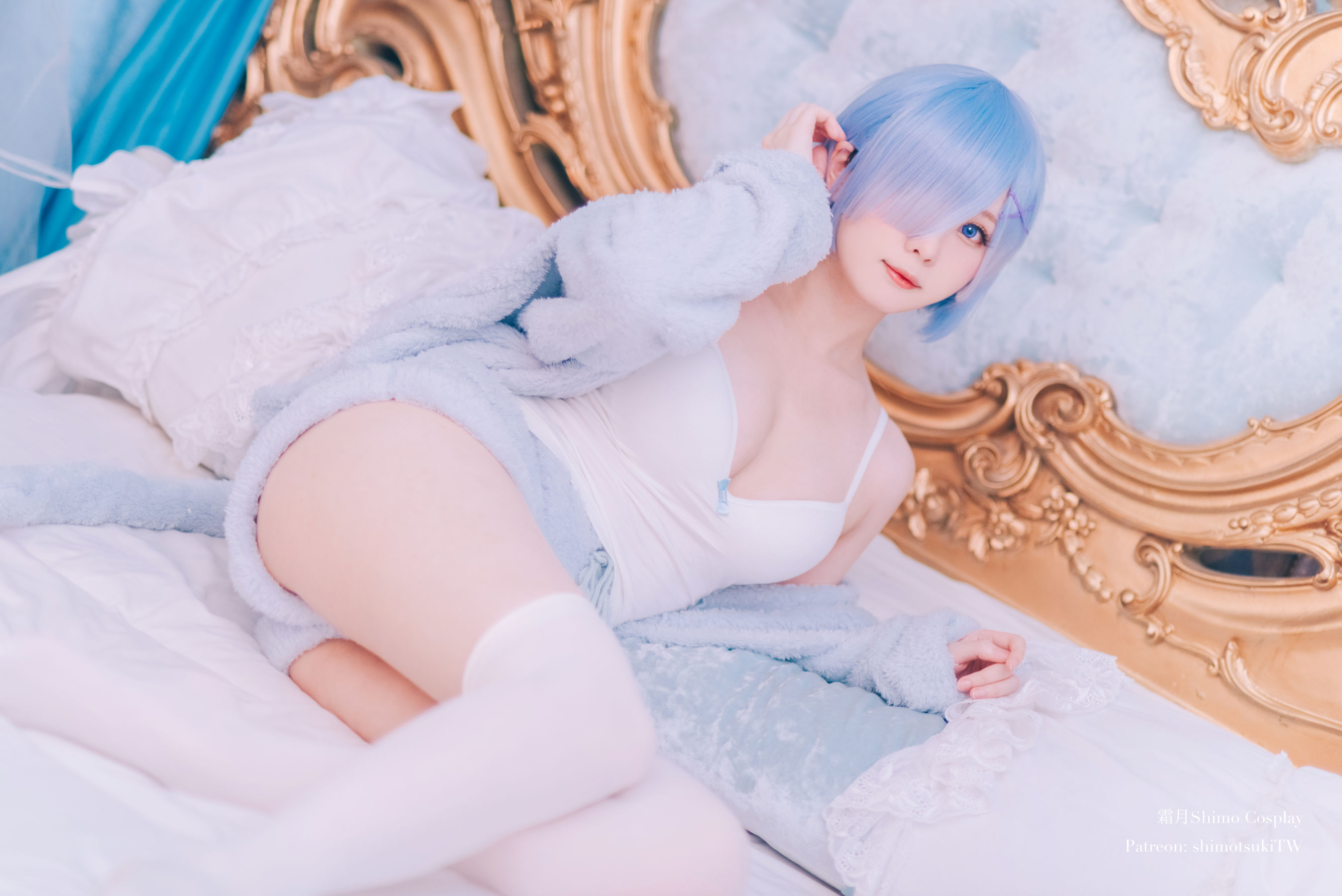微博妹纸霜月shimo – 雷姆猫咪装 Cosplay-第1张