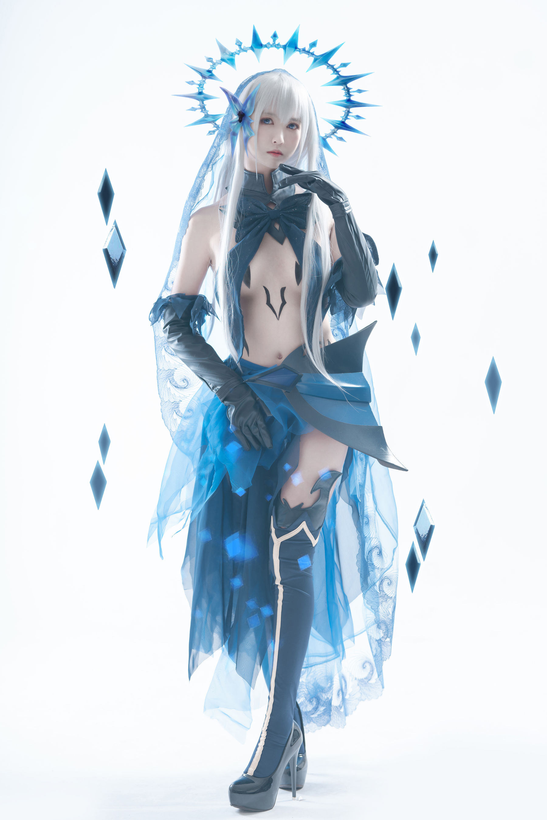 超人气Coser鳗鱼霏儿 狂三系列 折纸 Cosplay-第1张