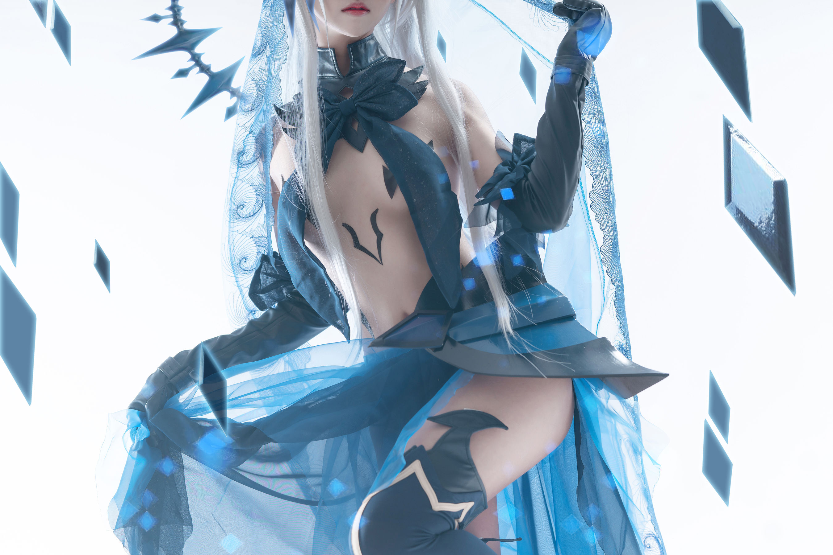 超人气Coser鳗鱼霏儿 狂三系列 折纸 Cosplay-第6张