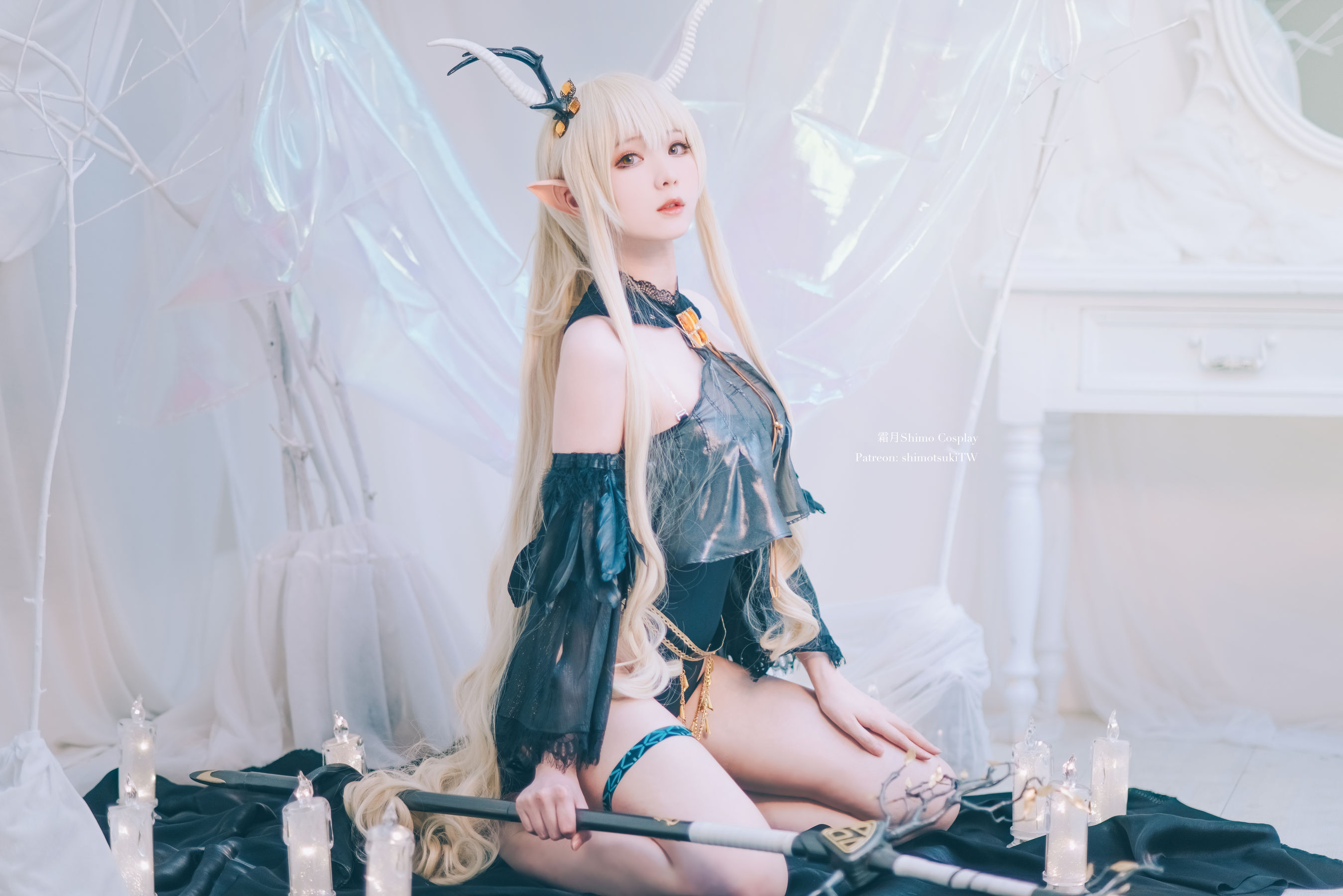 微博妹纸霜月shimo – 明日方舟 闪灵 Cosplay-第1张