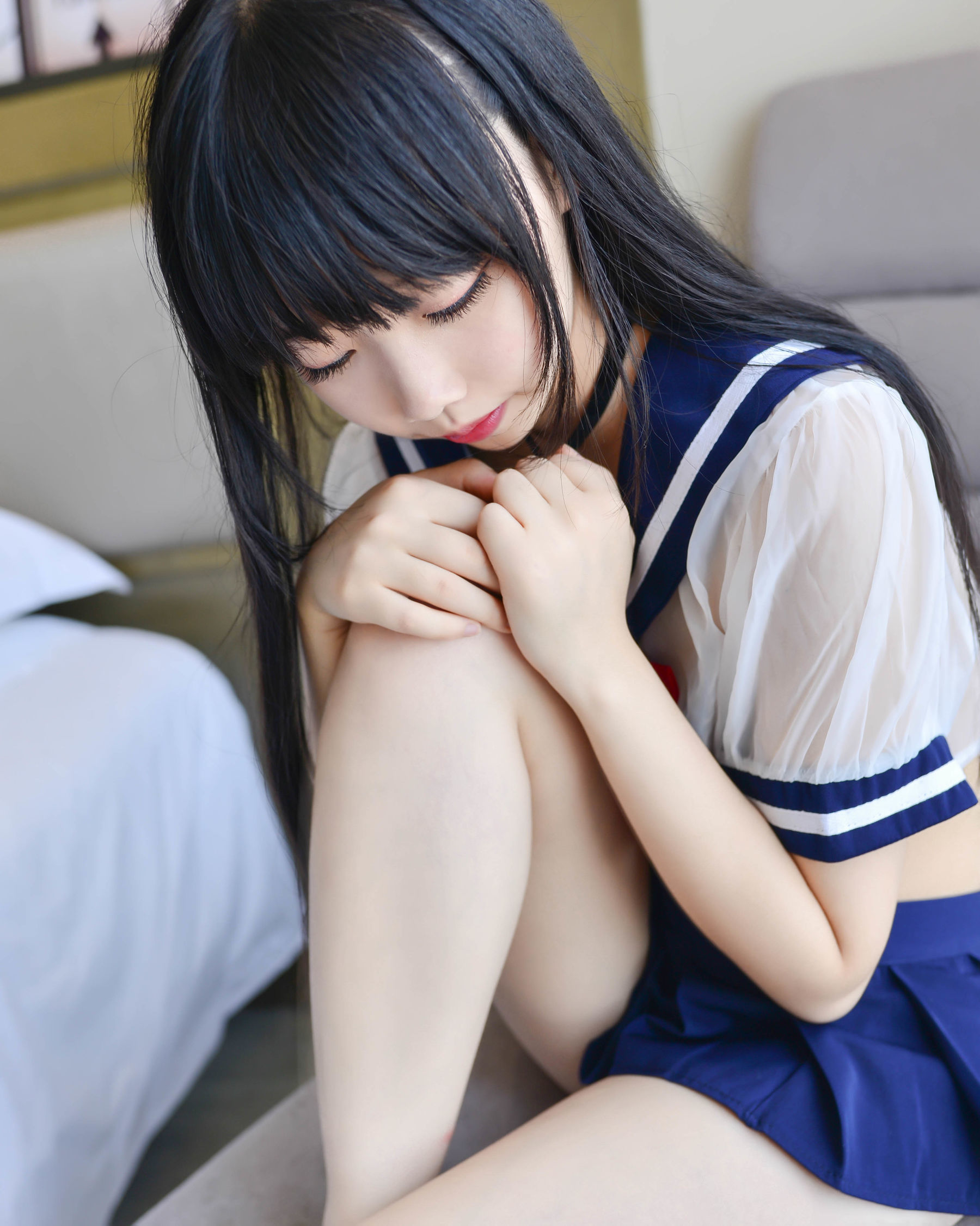 [萝莉COS] 雪琪 – 透明JK Cosplay-第4张