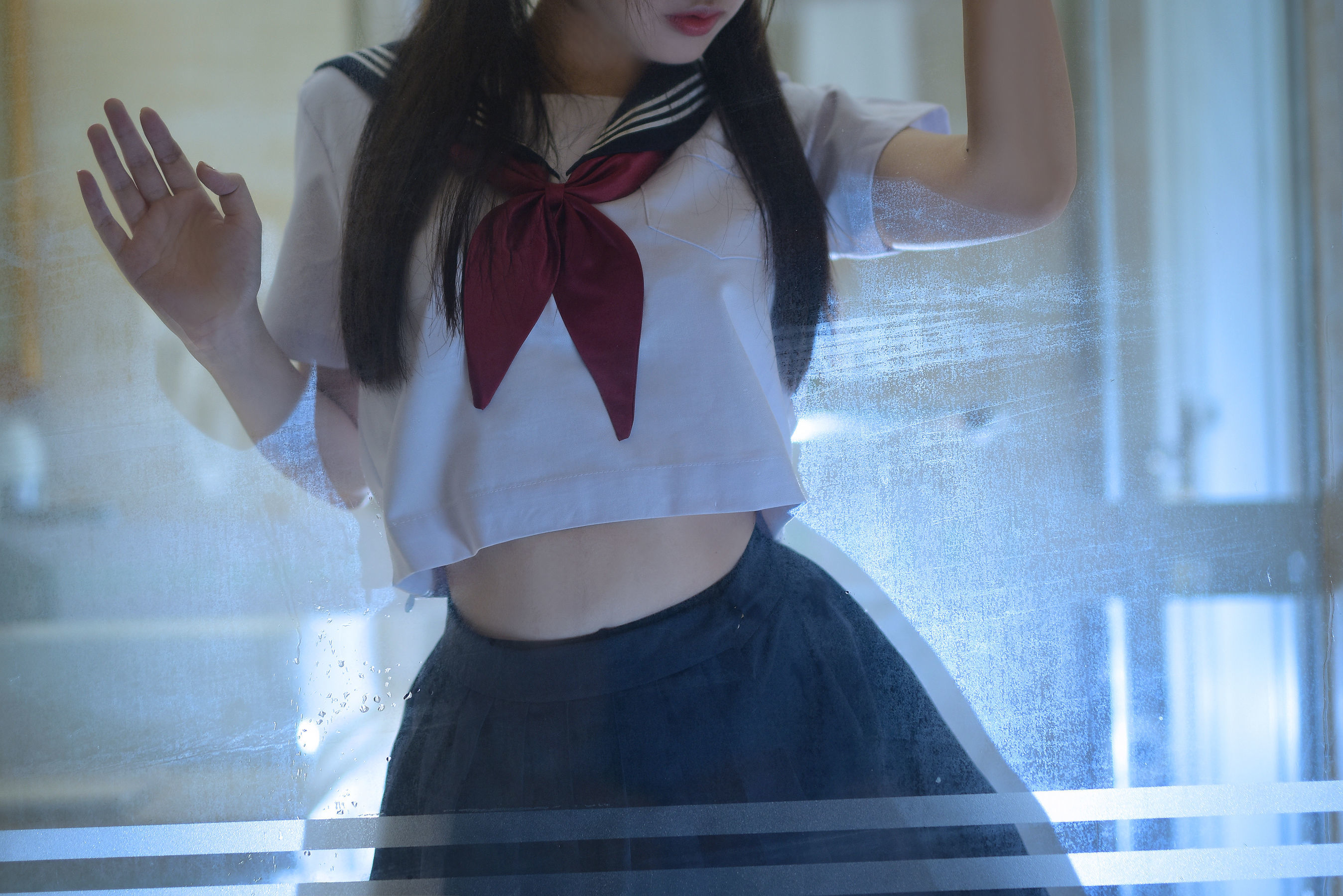 人气Coser二佐Nisa – 湿身黑丝 Cosplay-第6张