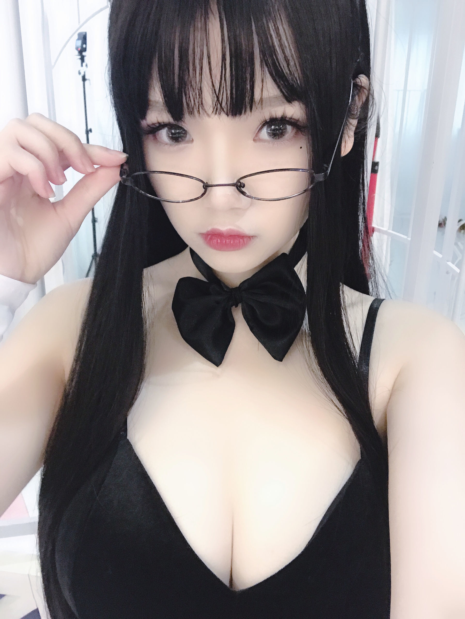 动漫博主雪晴Astra 眼镜兔子扮演 Cosplay-第4张