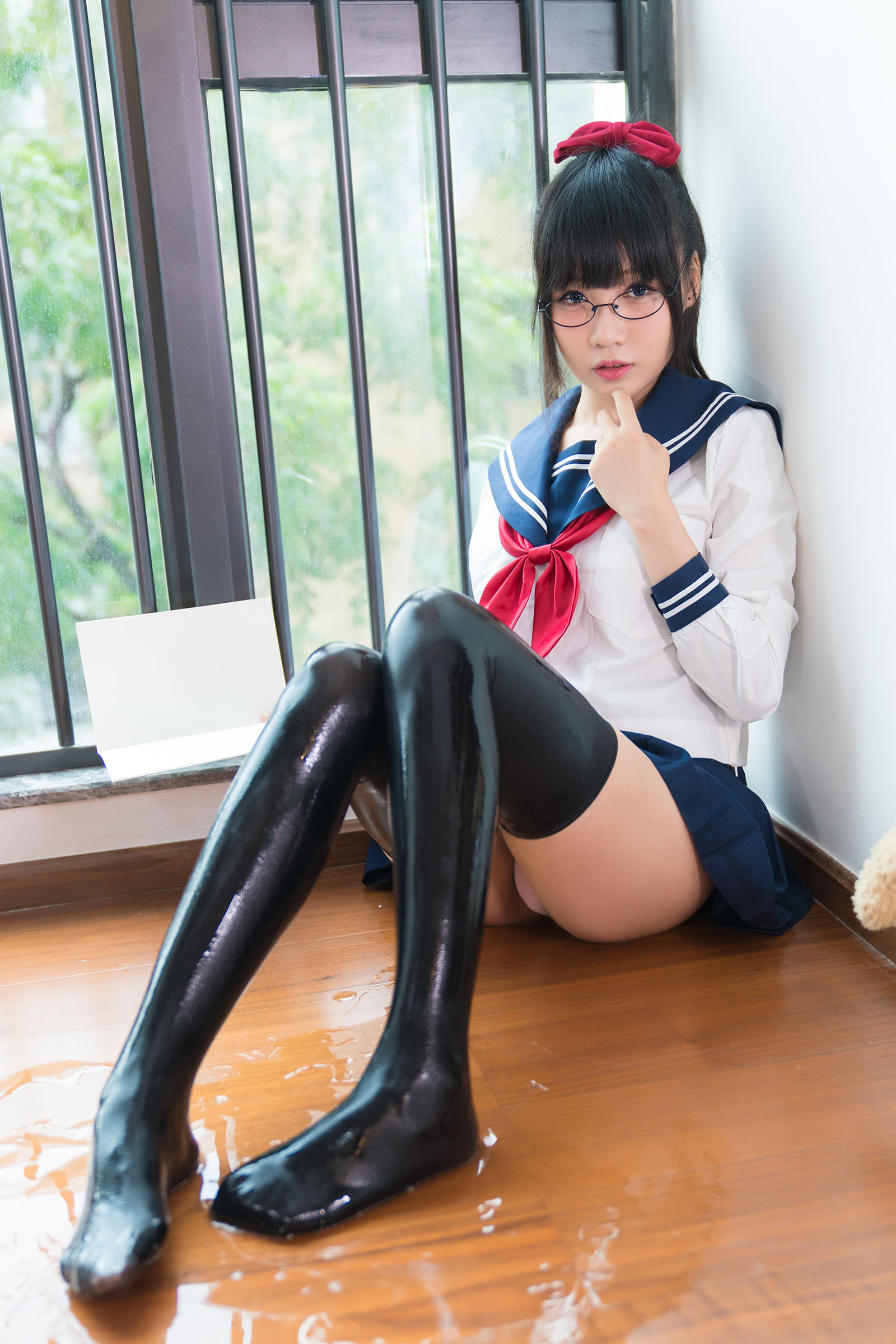 銘銘Kizami 湿湿的JK Cosplay-第1张