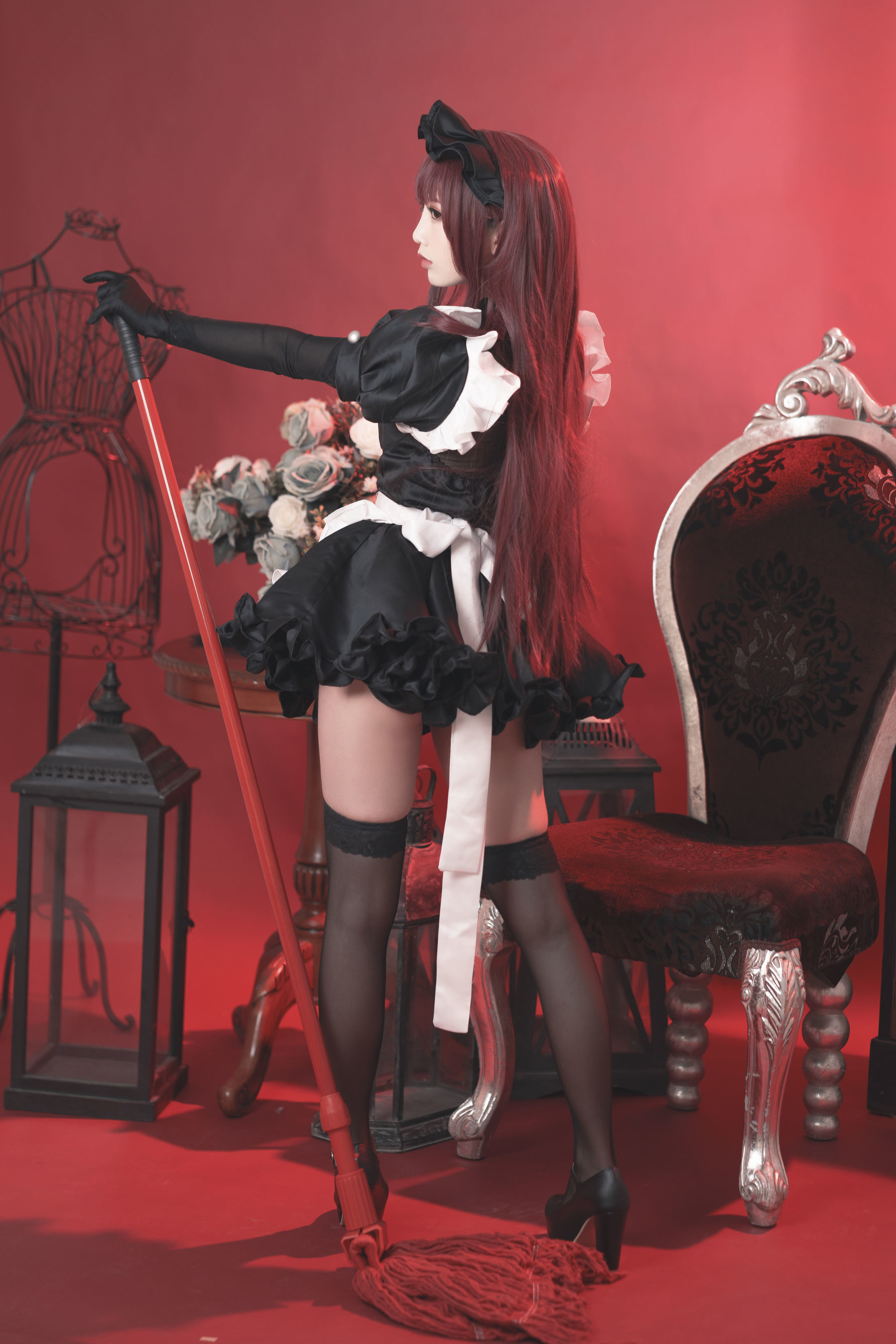 可爱人气Coser面饼仙儿 斯卡哈女仆 Cosplay-第3张