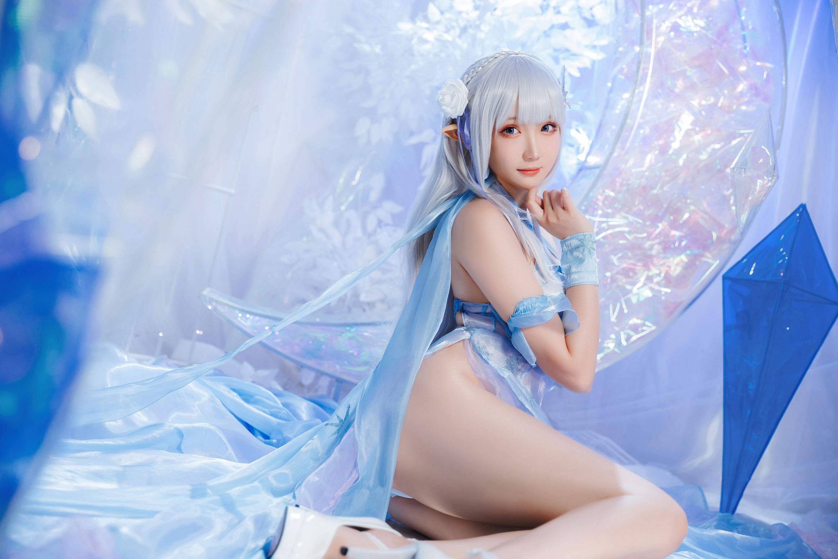 Coser瓜希酱福利 – 爱蜜莉雅 水晶礼服 Cosplay-第7张
