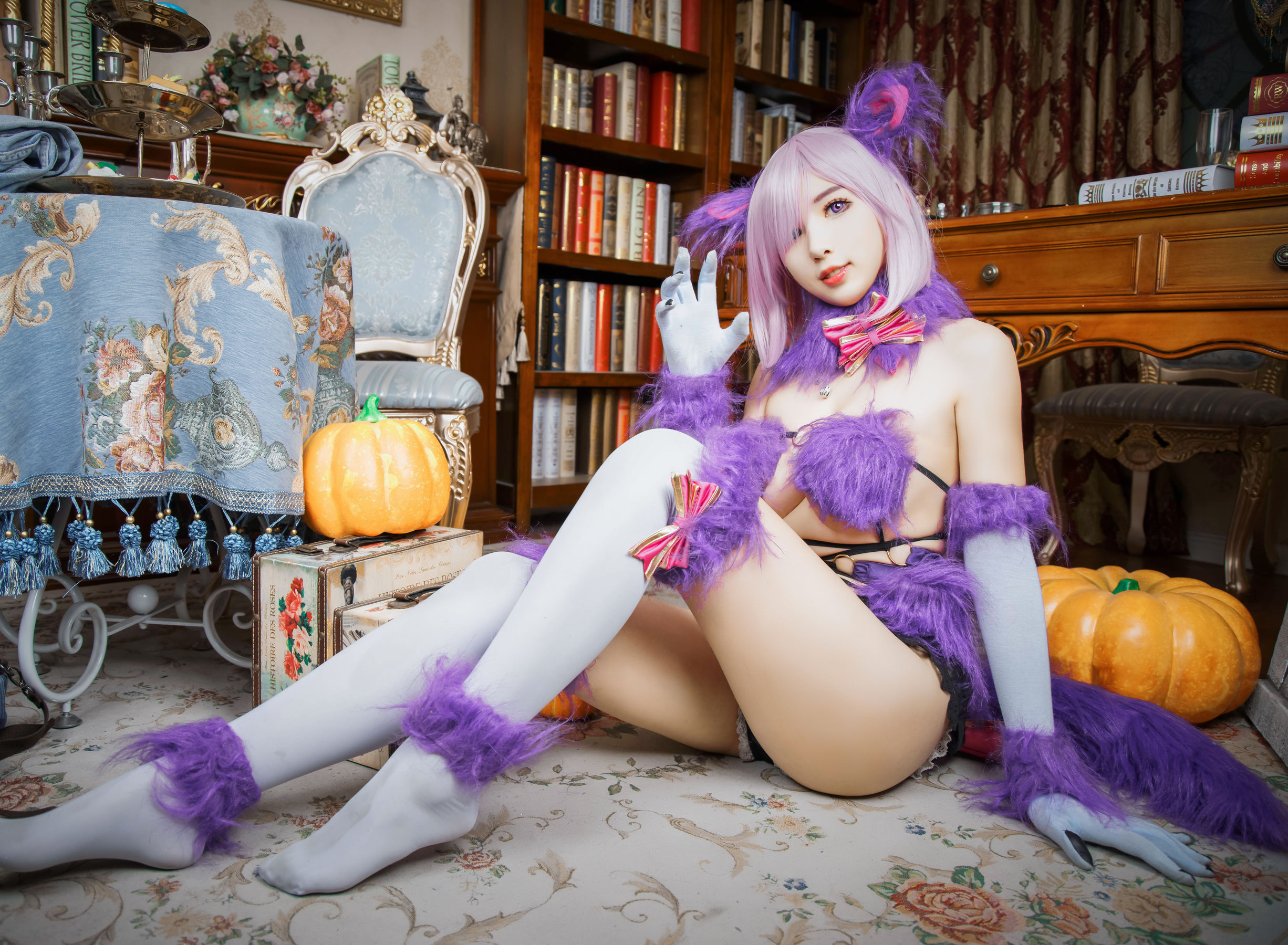 斗鱼主播w黑米粥w – 万圣节 Cosplay-第3张