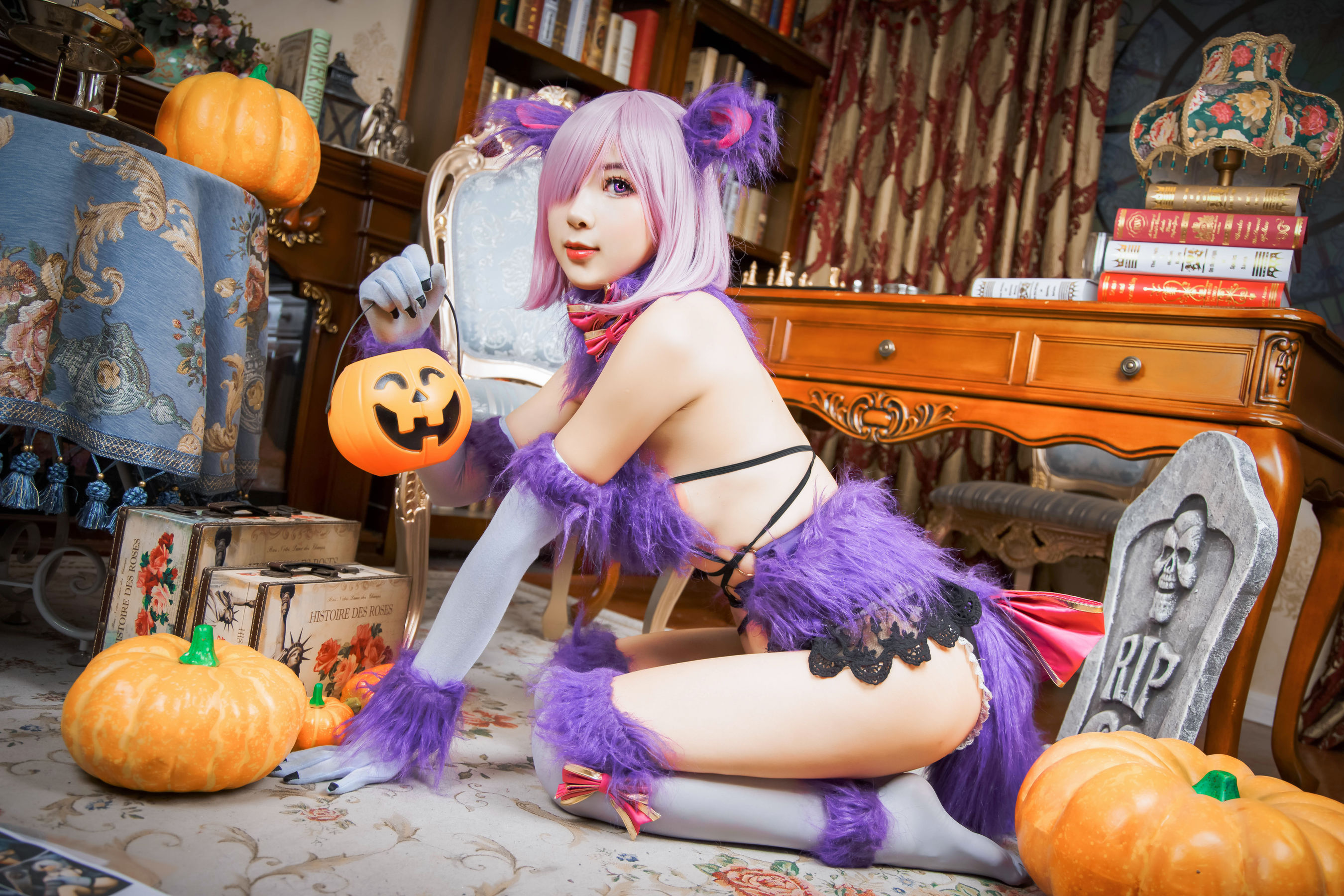 斗鱼主播w黑米粥w – 万圣节 Cosplay-第6张