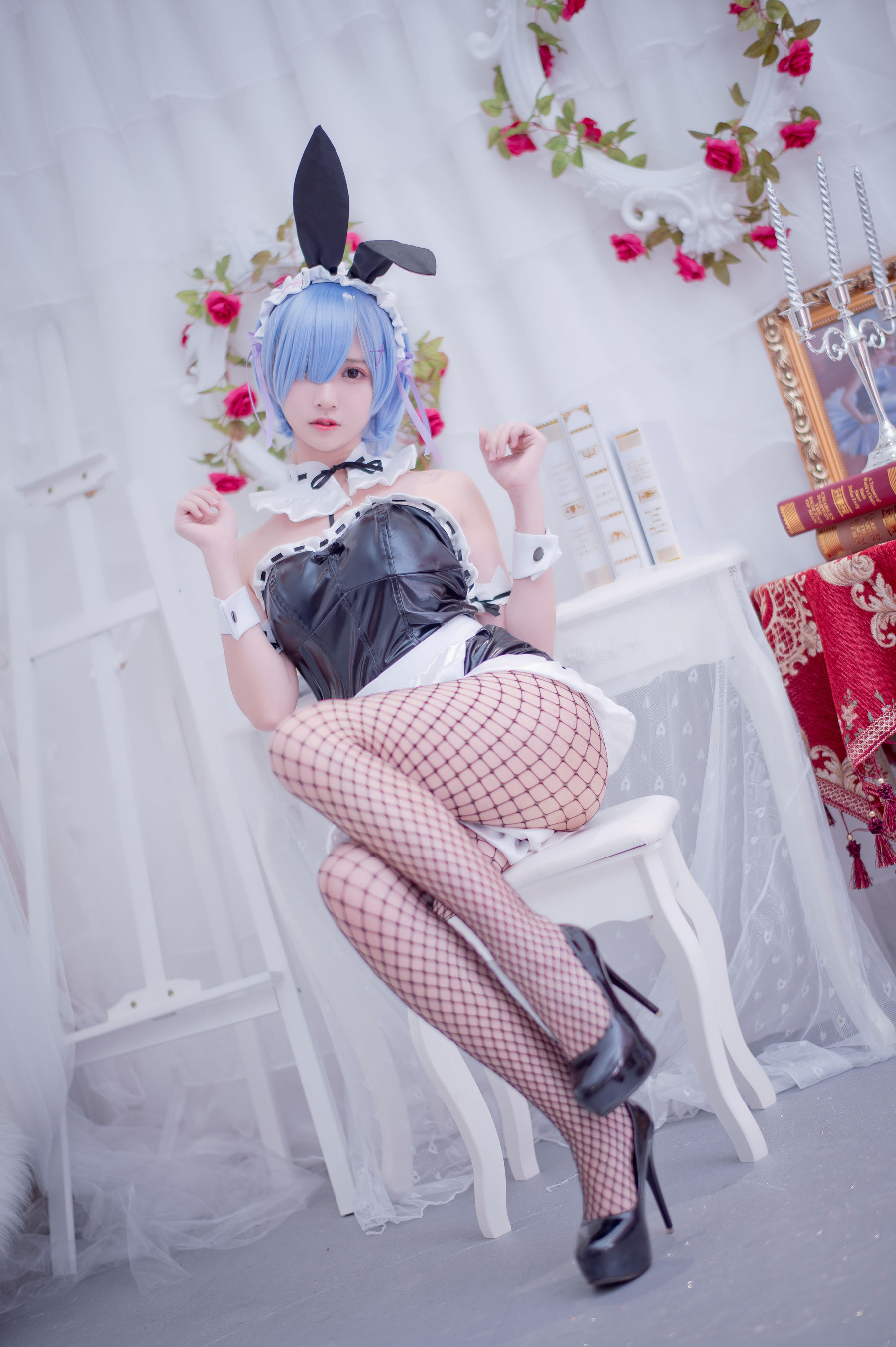超人气Coser鳗鱼霏儿 蕾姆 Cosplay-第11张