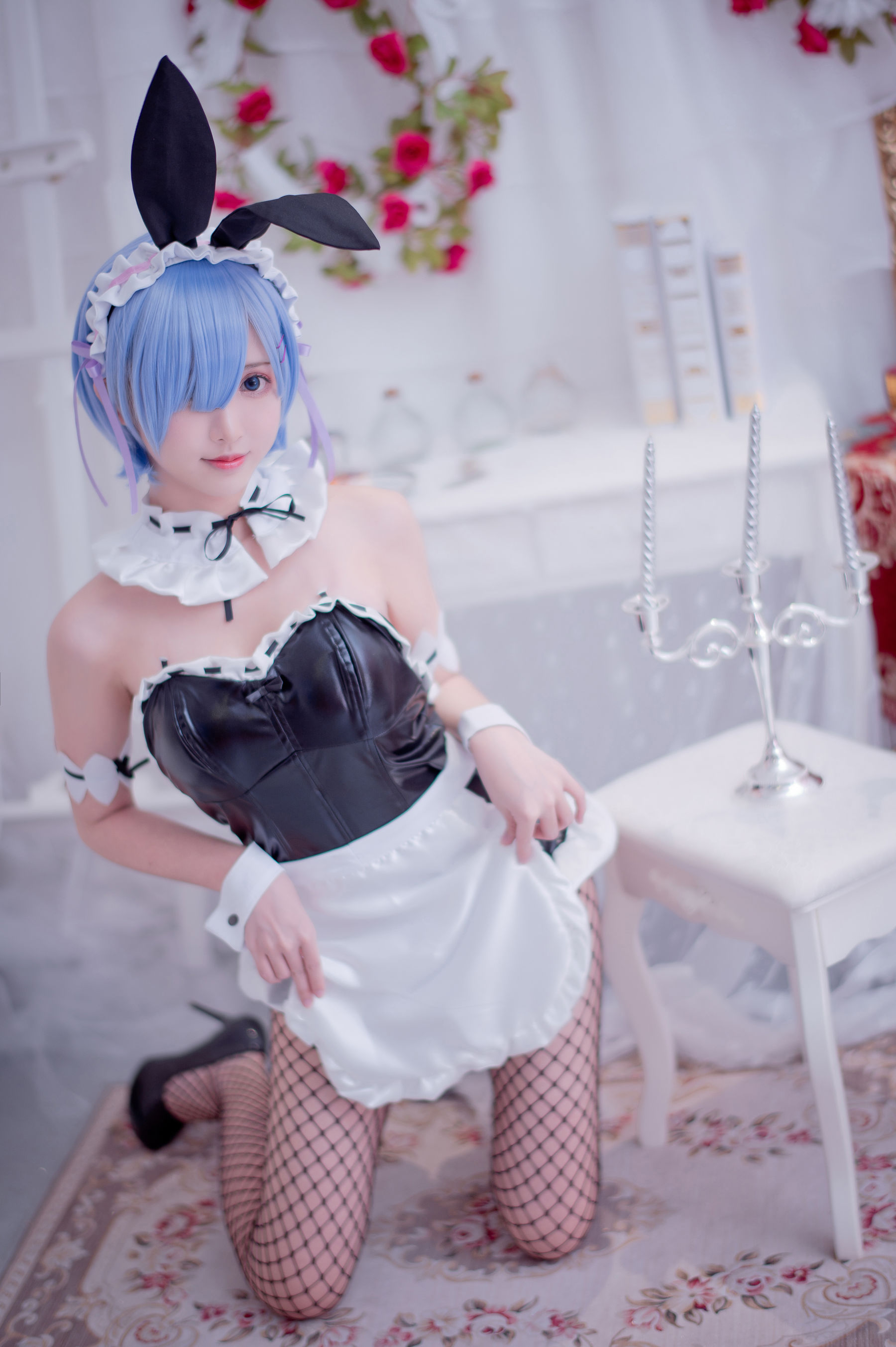 超人气Coser鳗鱼霏儿 蕾姆 Cosplay-第13张