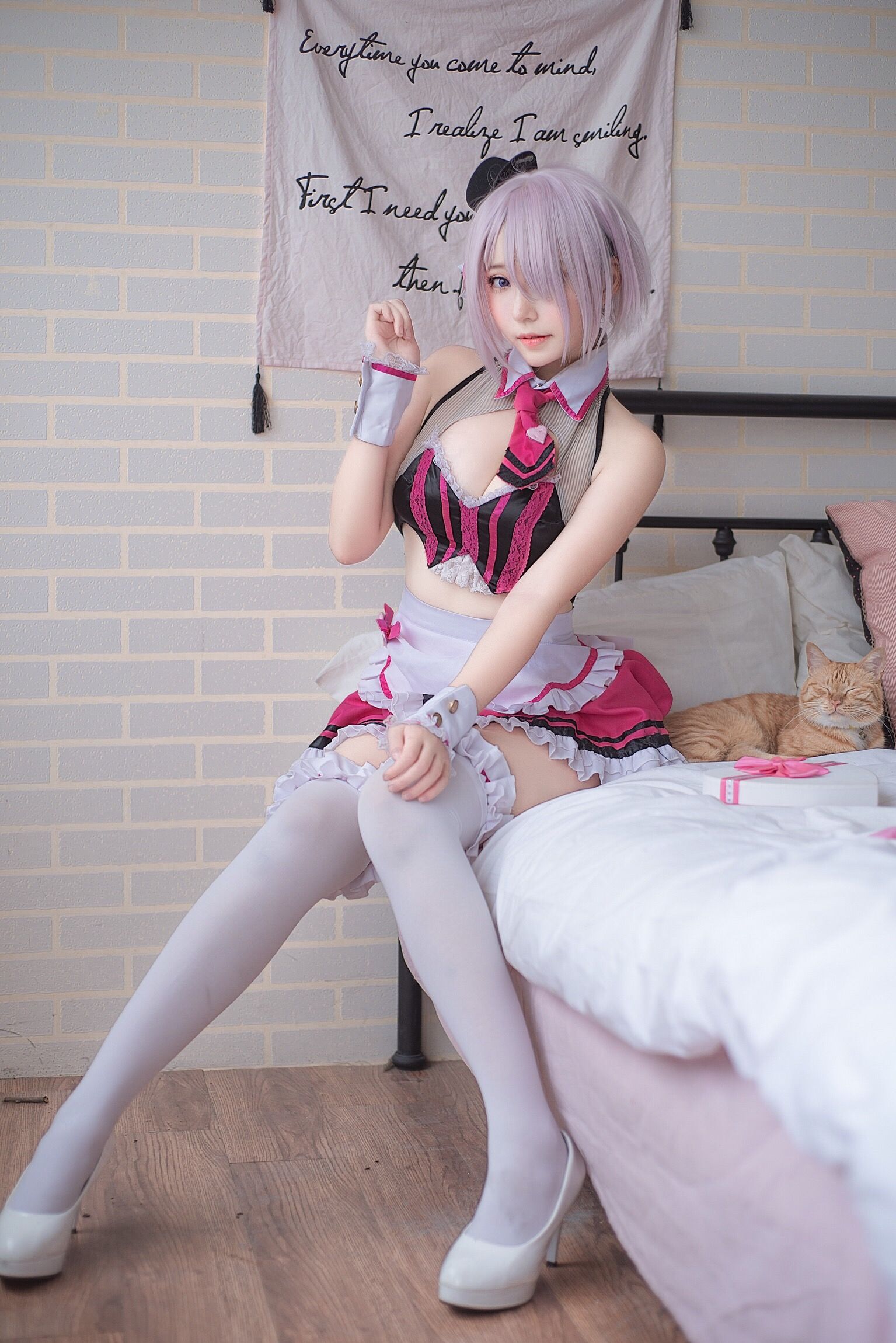 萌妹菌烨tako 玛修情人节女仆 Cosplay-第2张