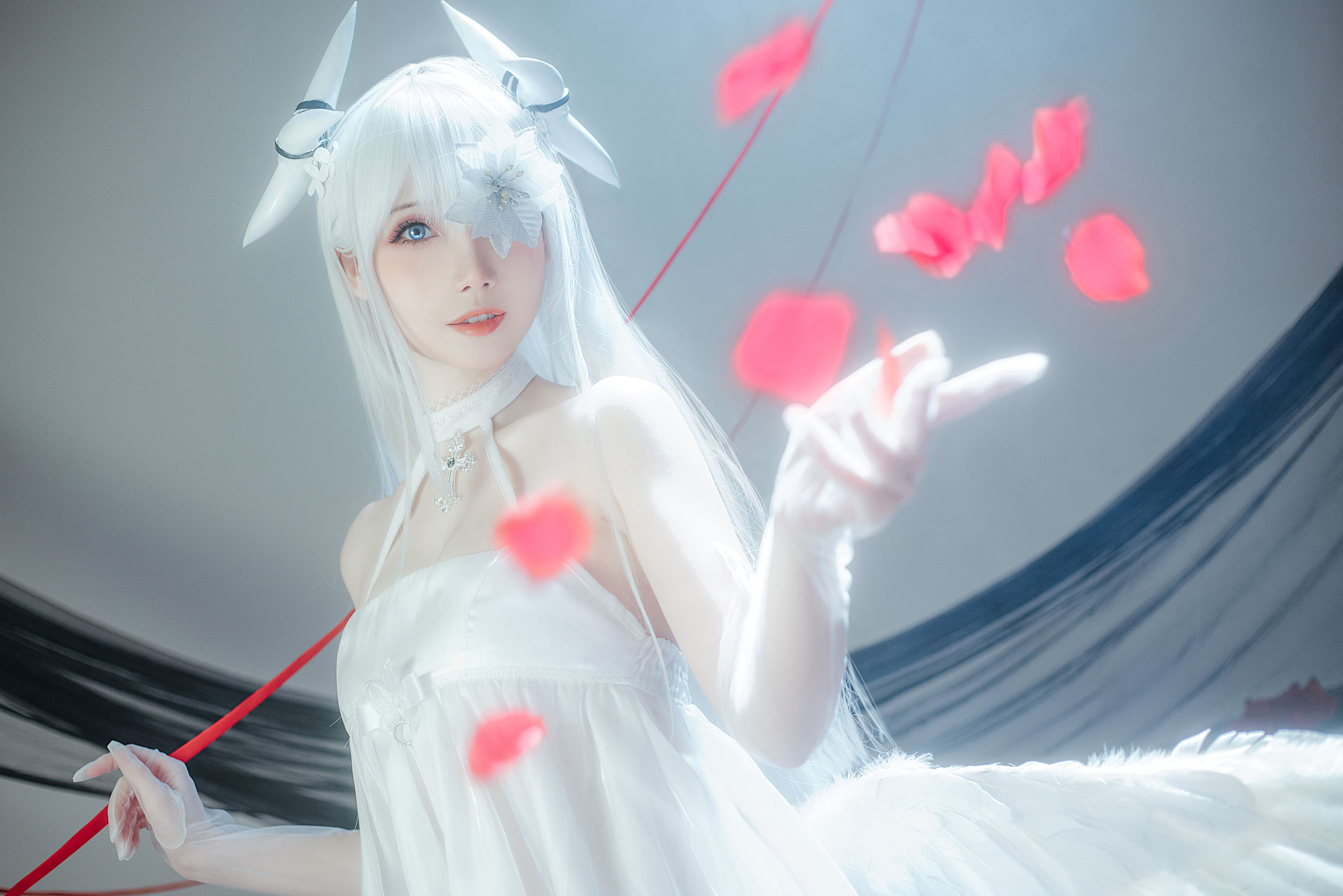 焖焖碳Tomoyo酱 – 碧蓝航线 埃姆登 双黑白夜之主 Cosplay-第1张