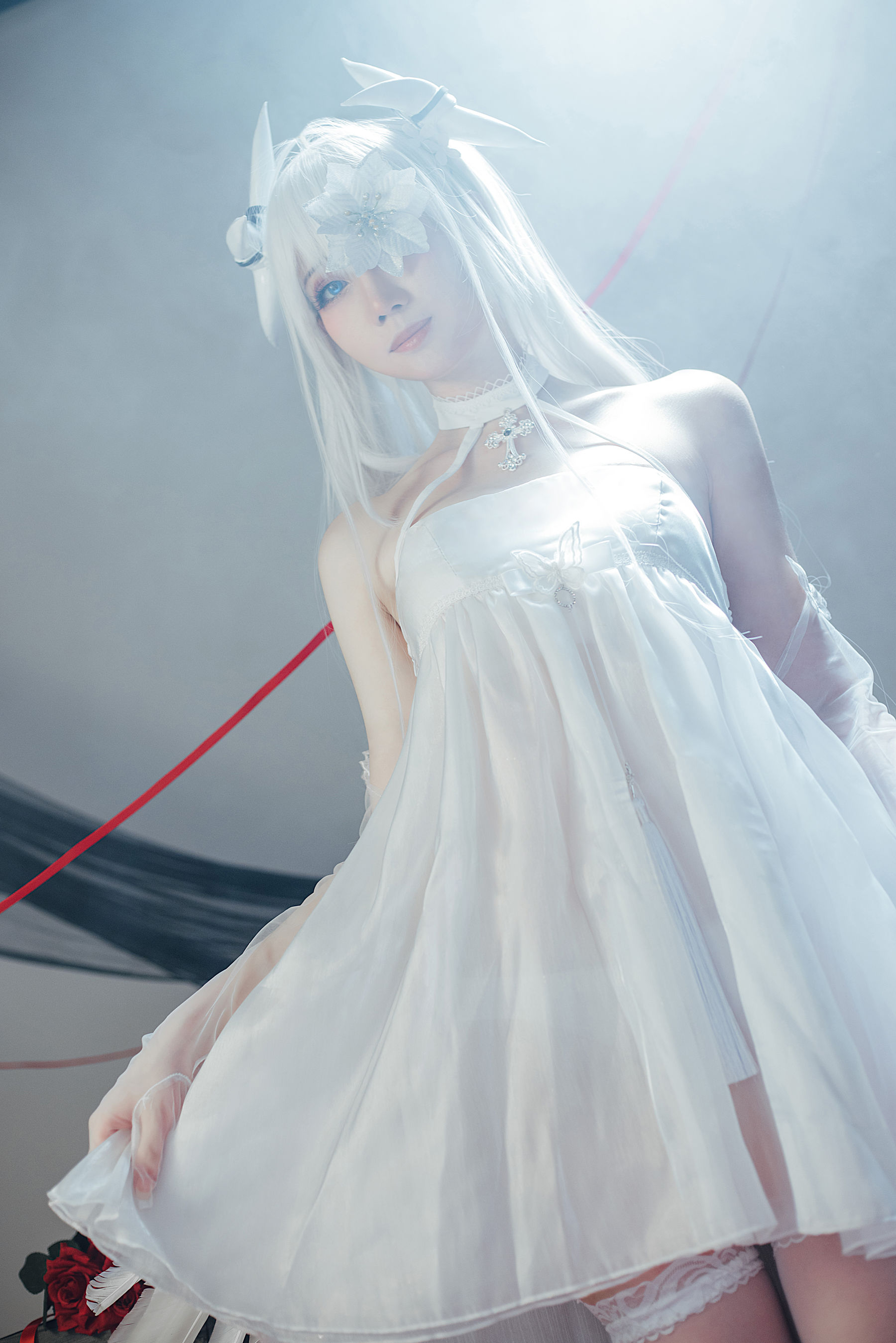 焖焖碳Tomoyo酱 – 碧蓝航线 埃姆登 双黑白夜之主 Cosplay-第2张