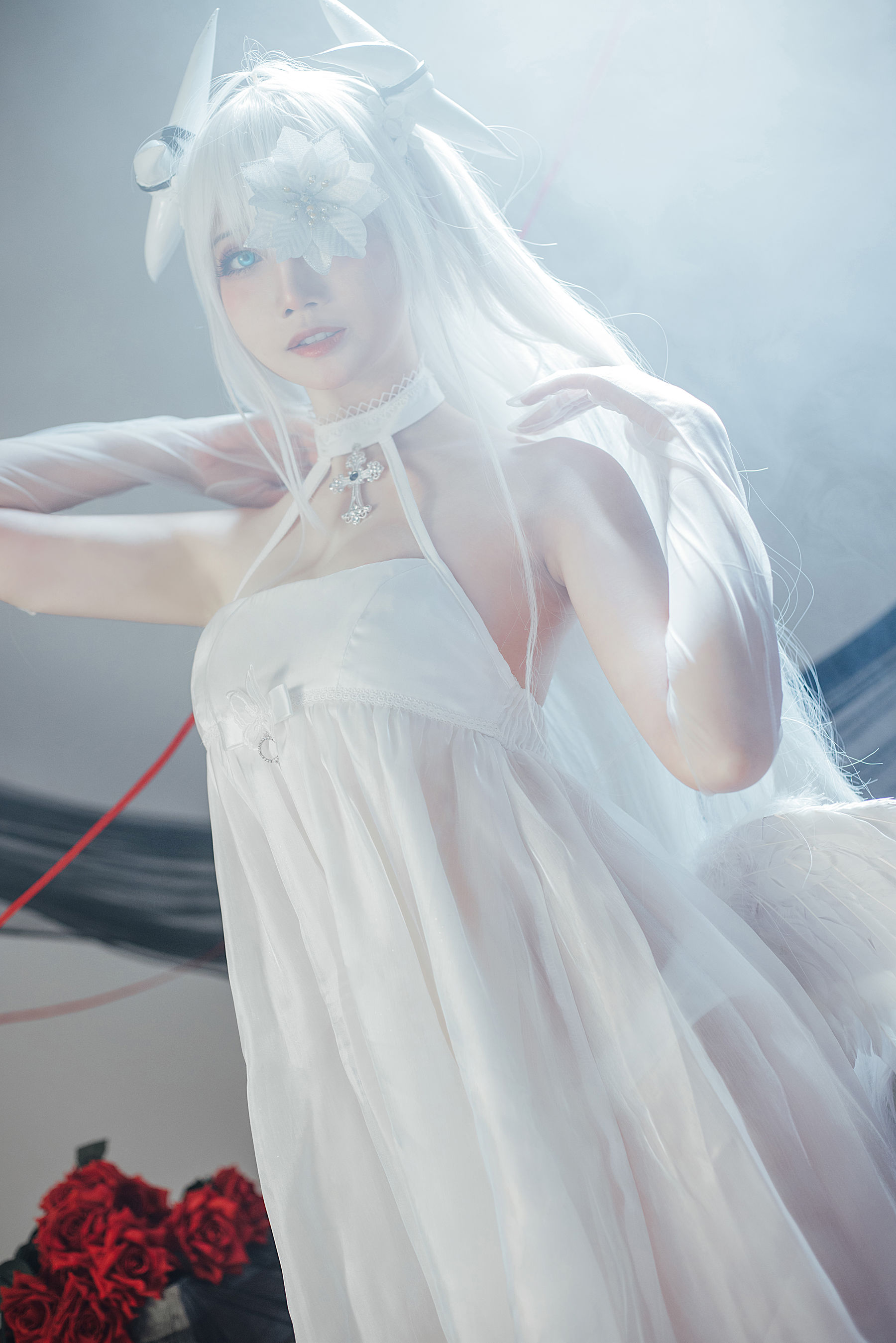 焖焖碳Tomoyo酱 – 碧蓝航线 埃姆登 双黑白夜之主 Cosplay-第3张