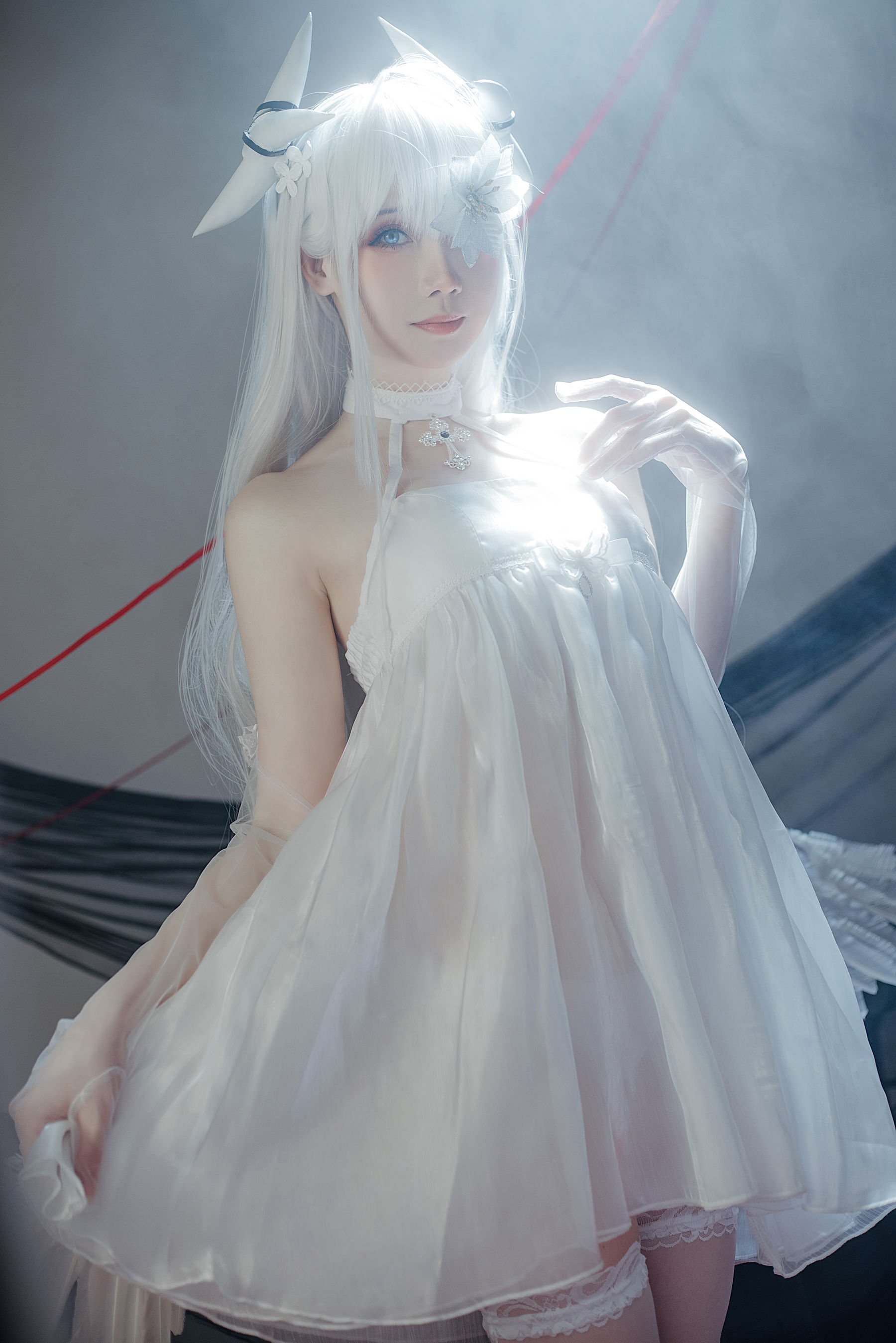 焖焖碳Tomoyo酱 – 碧蓝航线 埃姆登 双黑白夜之主 Cosplay-第29张