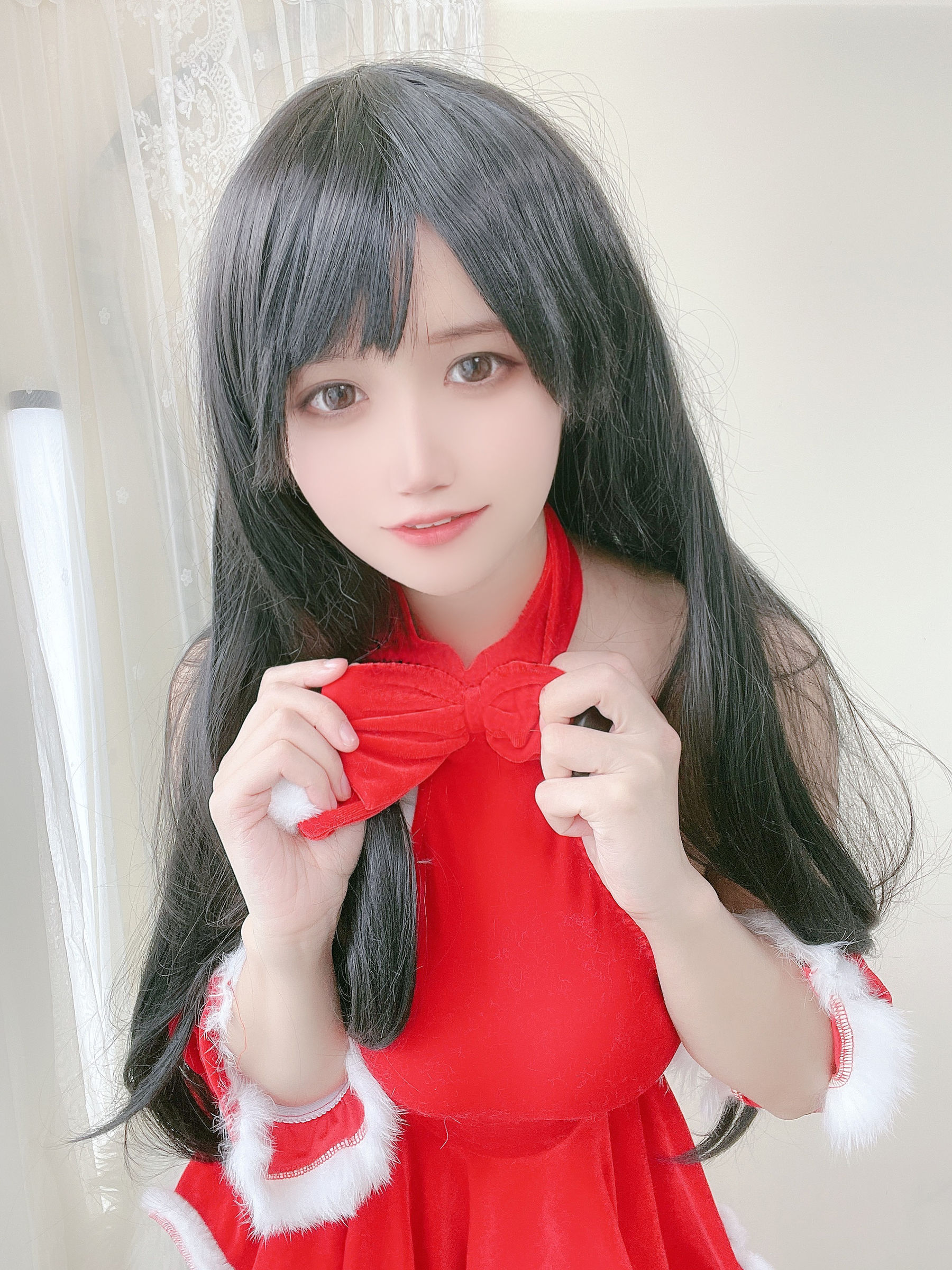 动漫博主小仓千代w – 红色圣诞礼物裙 Cosplay-第8张