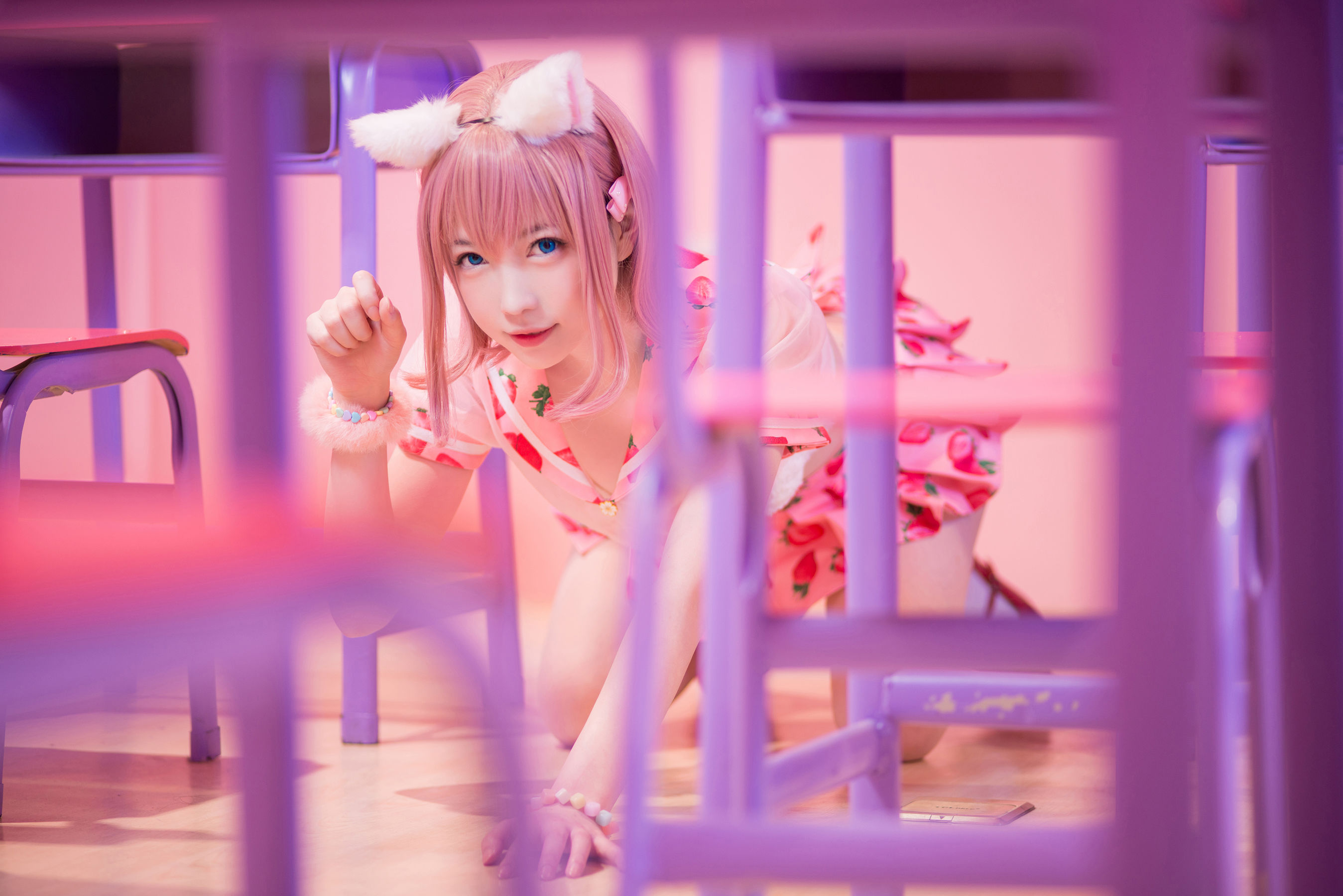 大胸萌妹妖少you1 – 草莓蛋糕猫 Cosplay-第11张