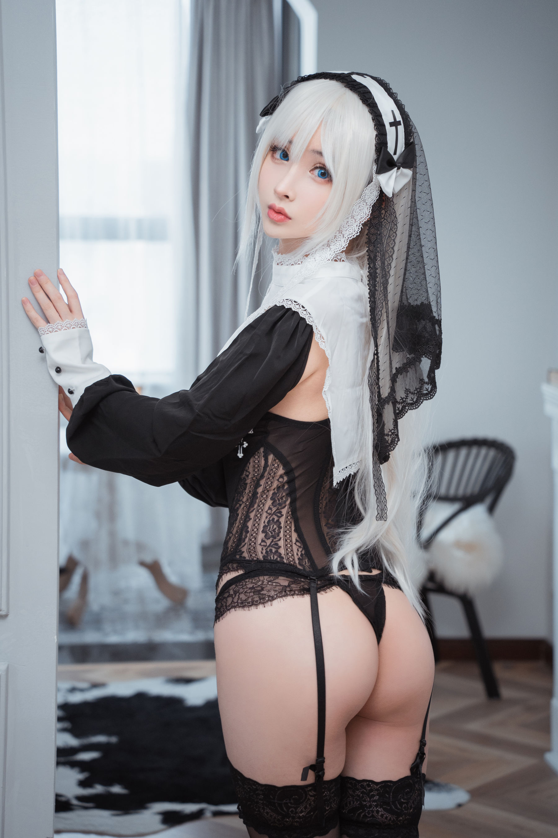 COS福利rioko凉凉子 – 兼职是修女的兔子小姐 Cosplay-第28张