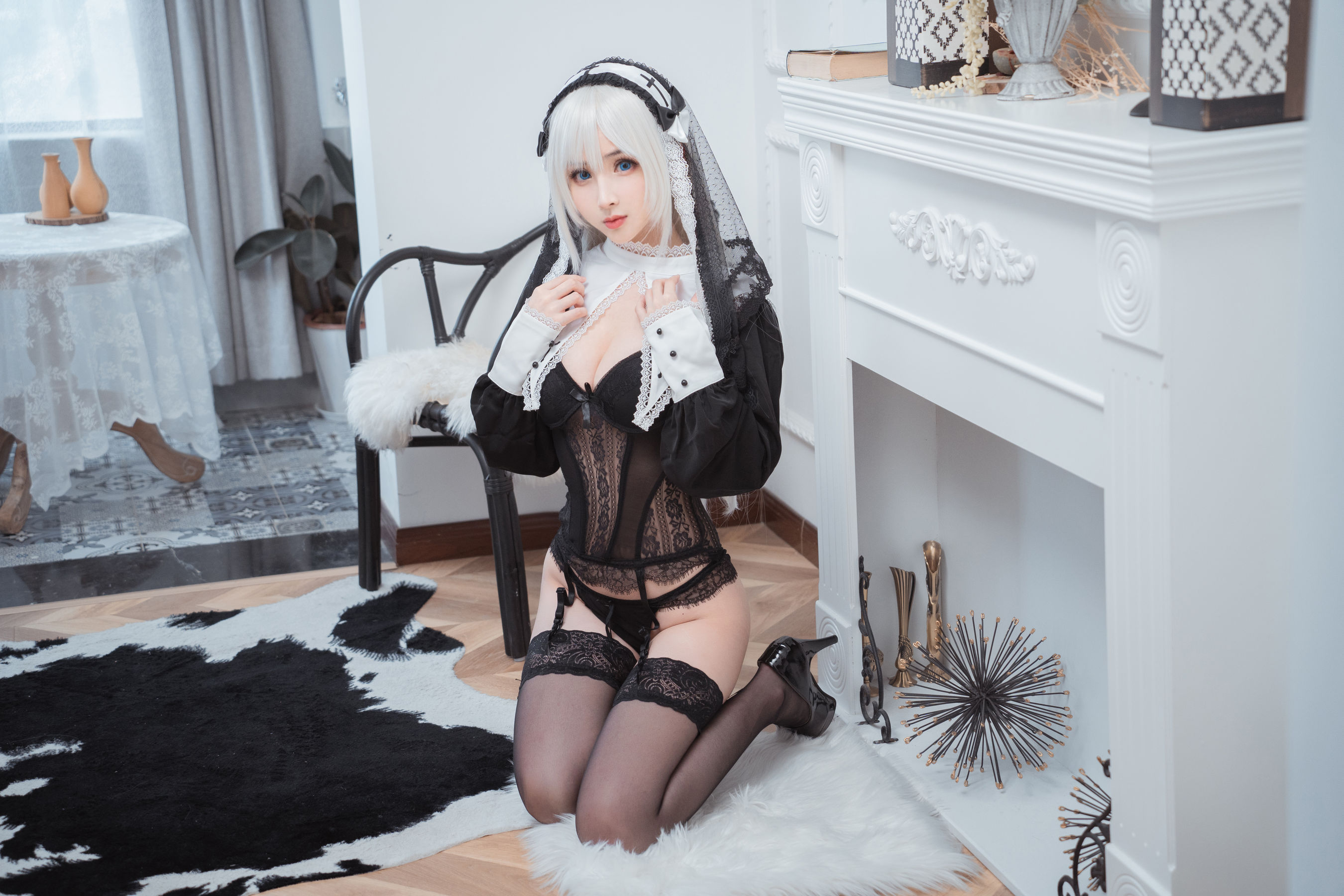 COS福利rioko凉凉子 – 兼职是修女的兔子小姐 Cosplay-第29张