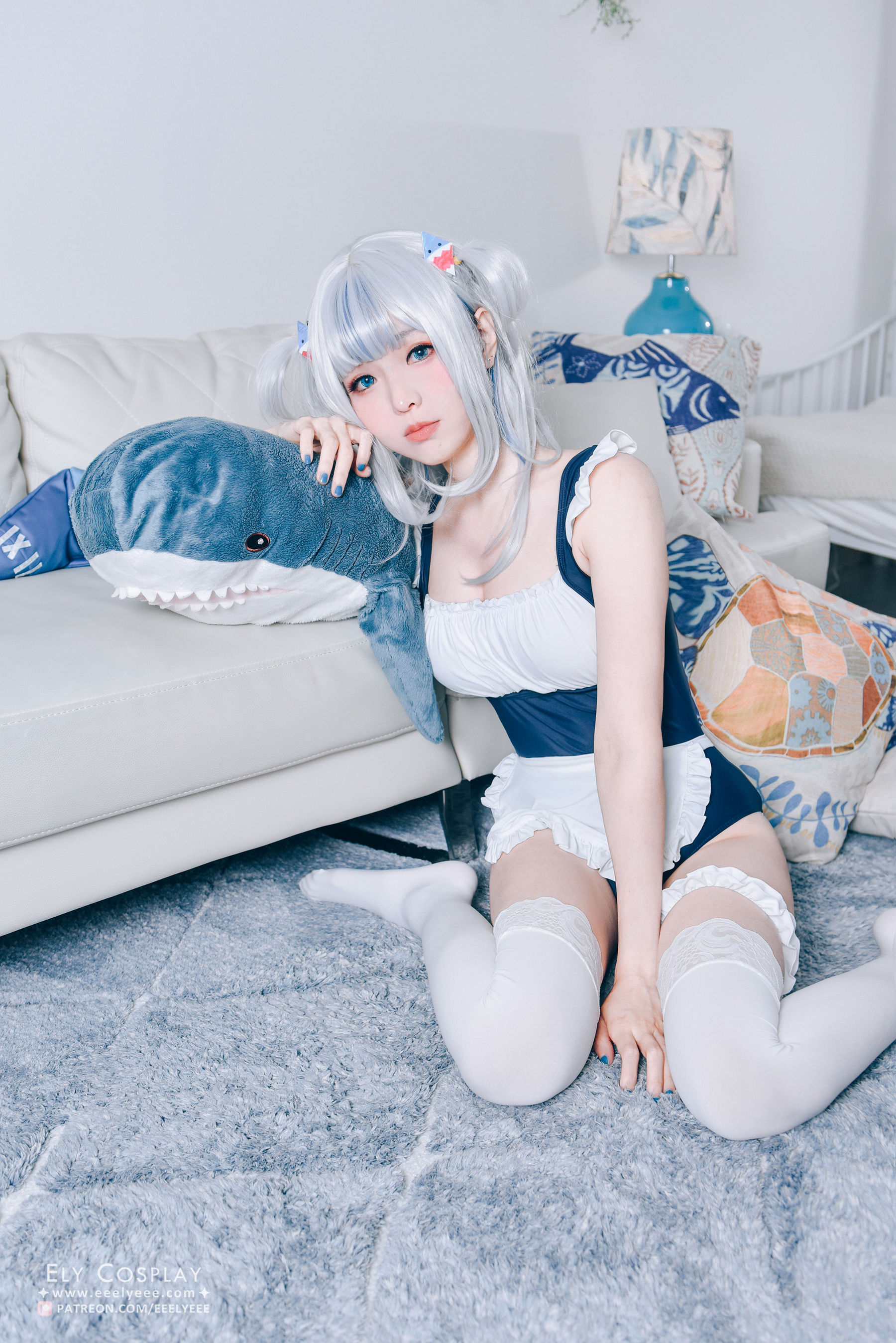 Ely_eee(ElyEE子) – 噶呜・古拉(小鲨鲨) 泳装 Cosplay-第6张