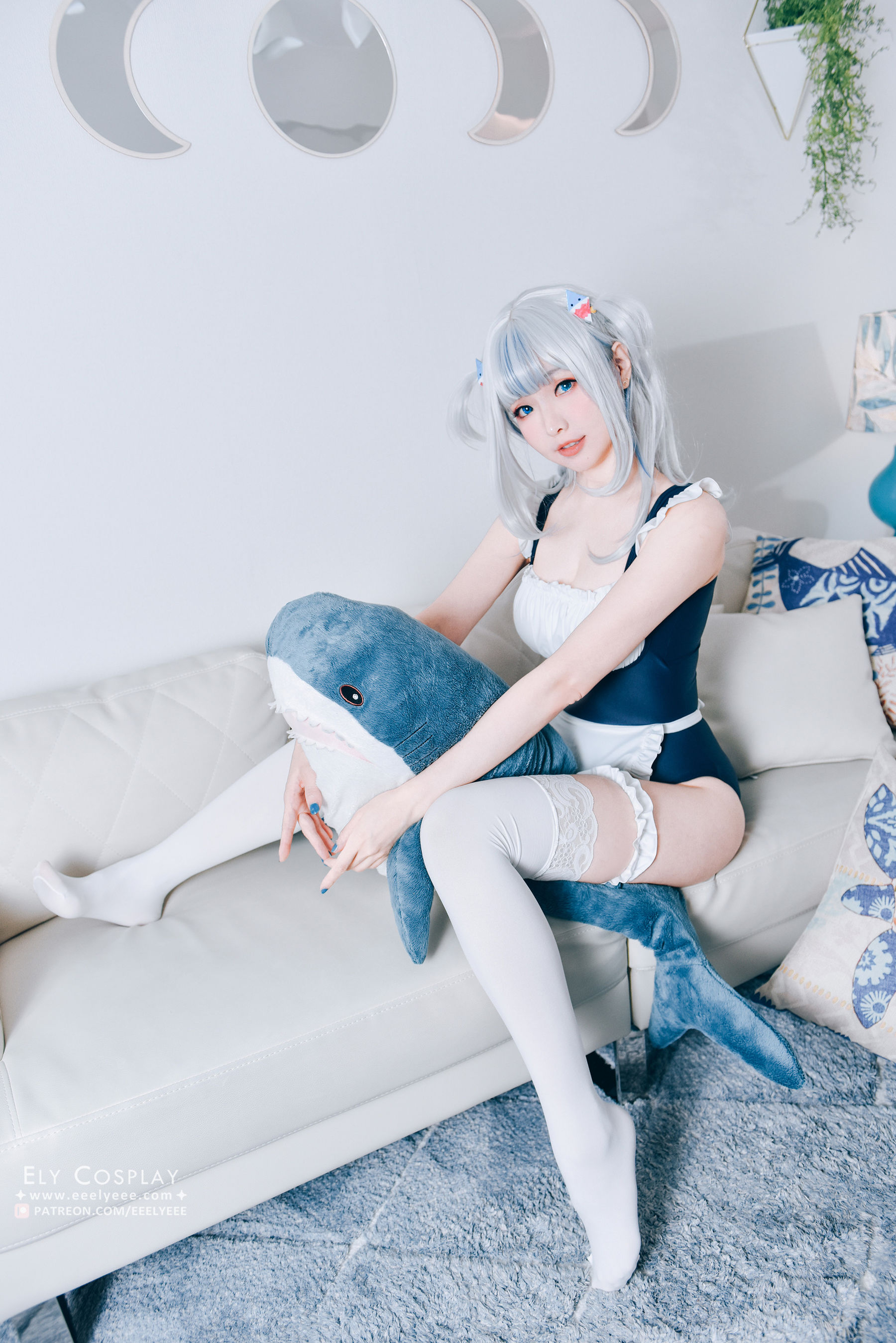 Ely_eee(ElyEE子) – 噶呜・古拉(小鲨鲨) 泳装 Cosplay-第7张