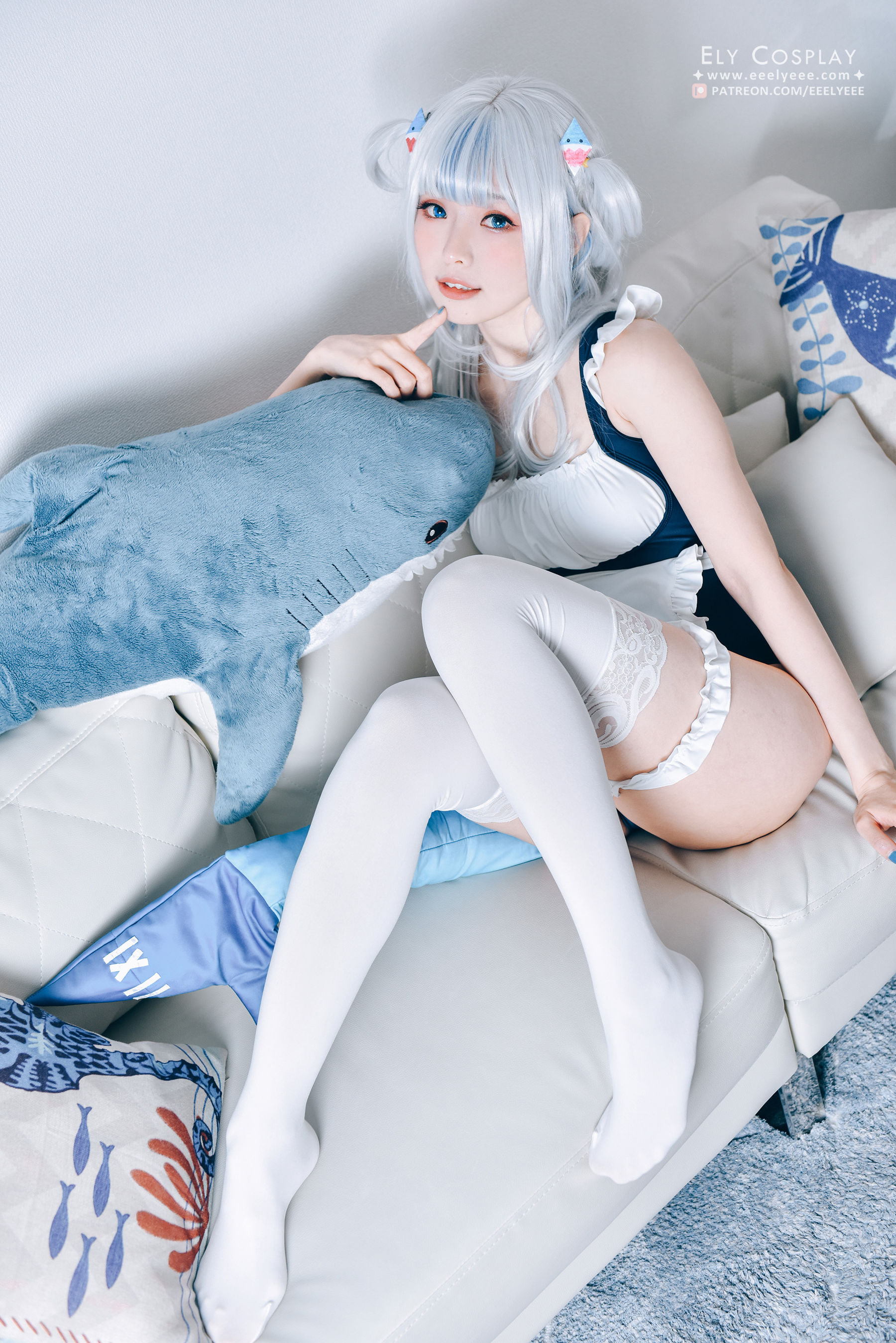 Ely_eee(ElyEE子) – 噶呜・古拉(小鲨鲨) 泳装 Cosplay-第9张