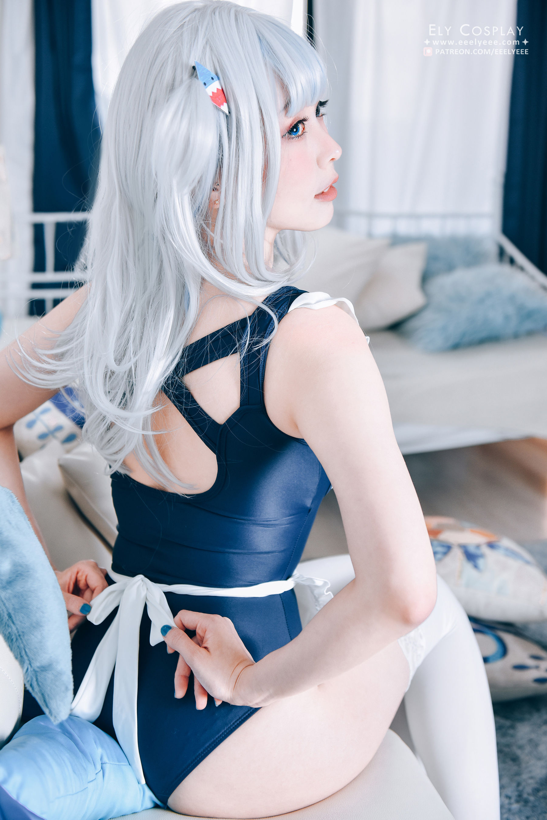 Ely_eee(ElyEE子) – 噶呜・古拉(小鲨鲨) 泳装 Cosplay-第12张
