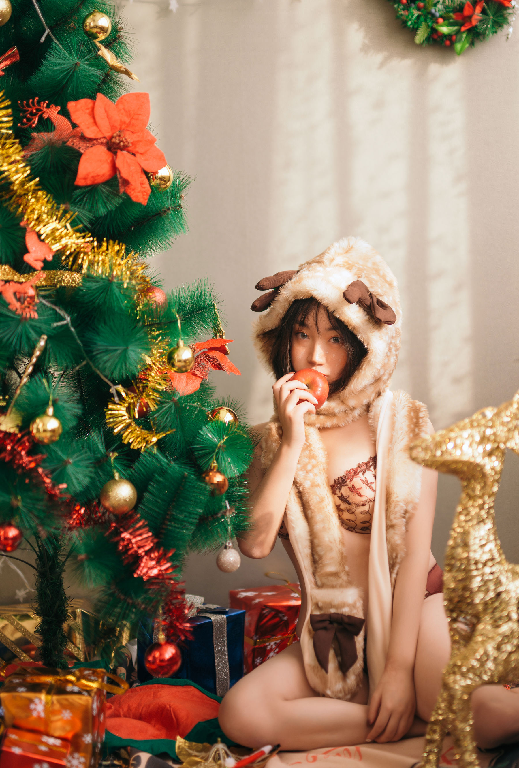 模特野百合 – 圣诞 Cosplay-第1张