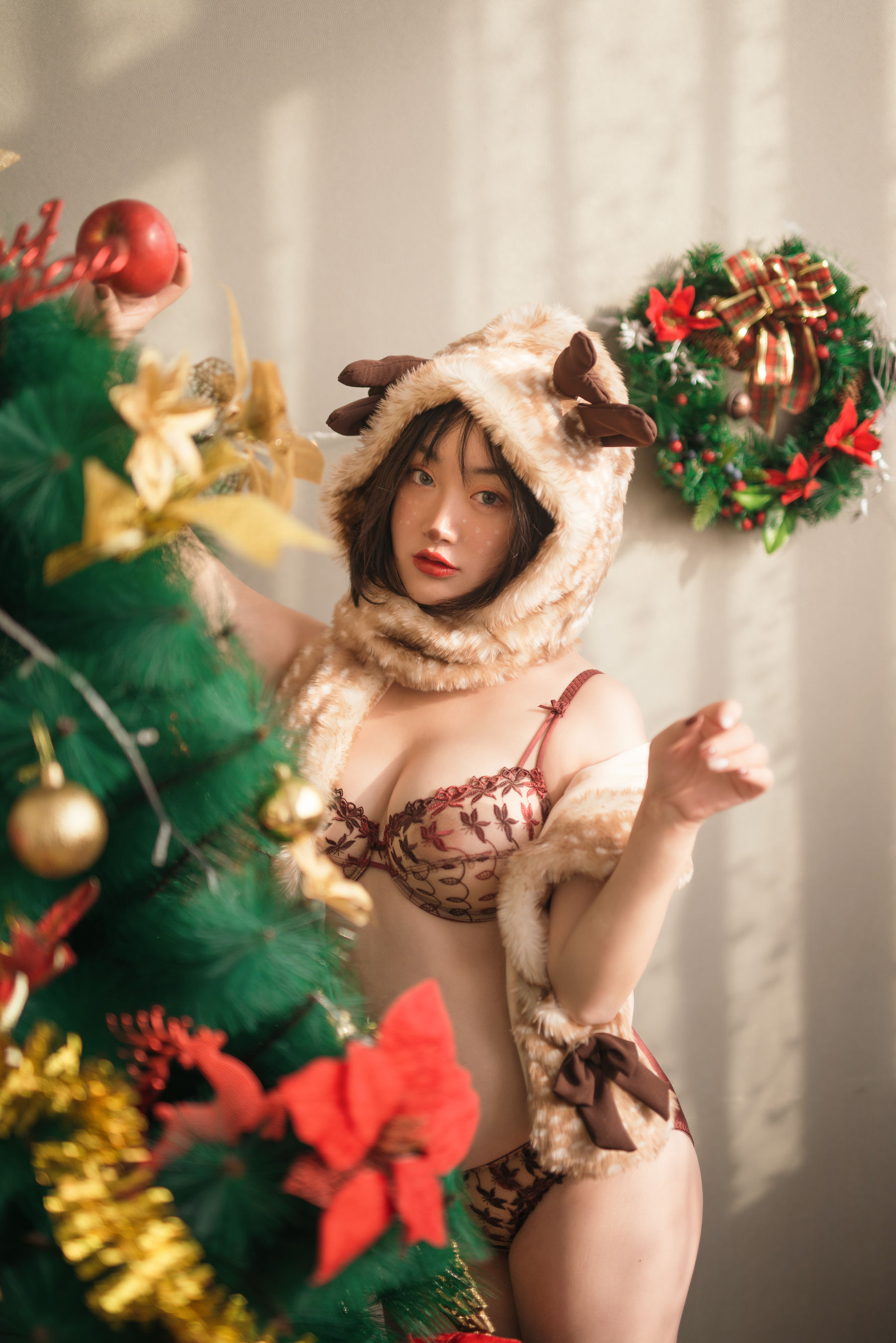 模特野百合 – 圣诞 Cosplay-第3张