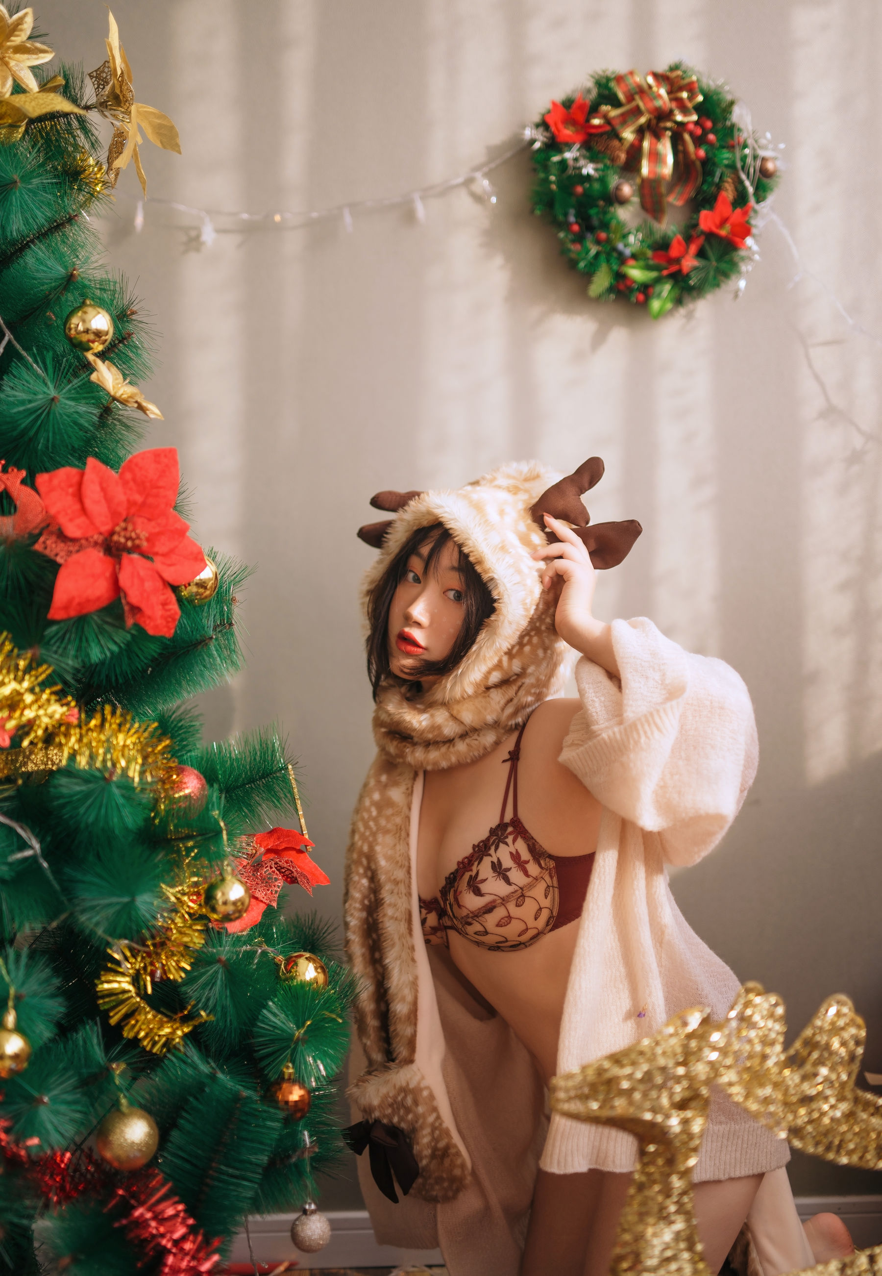 模特野百合 – 圣诞 Cosplay-第6张