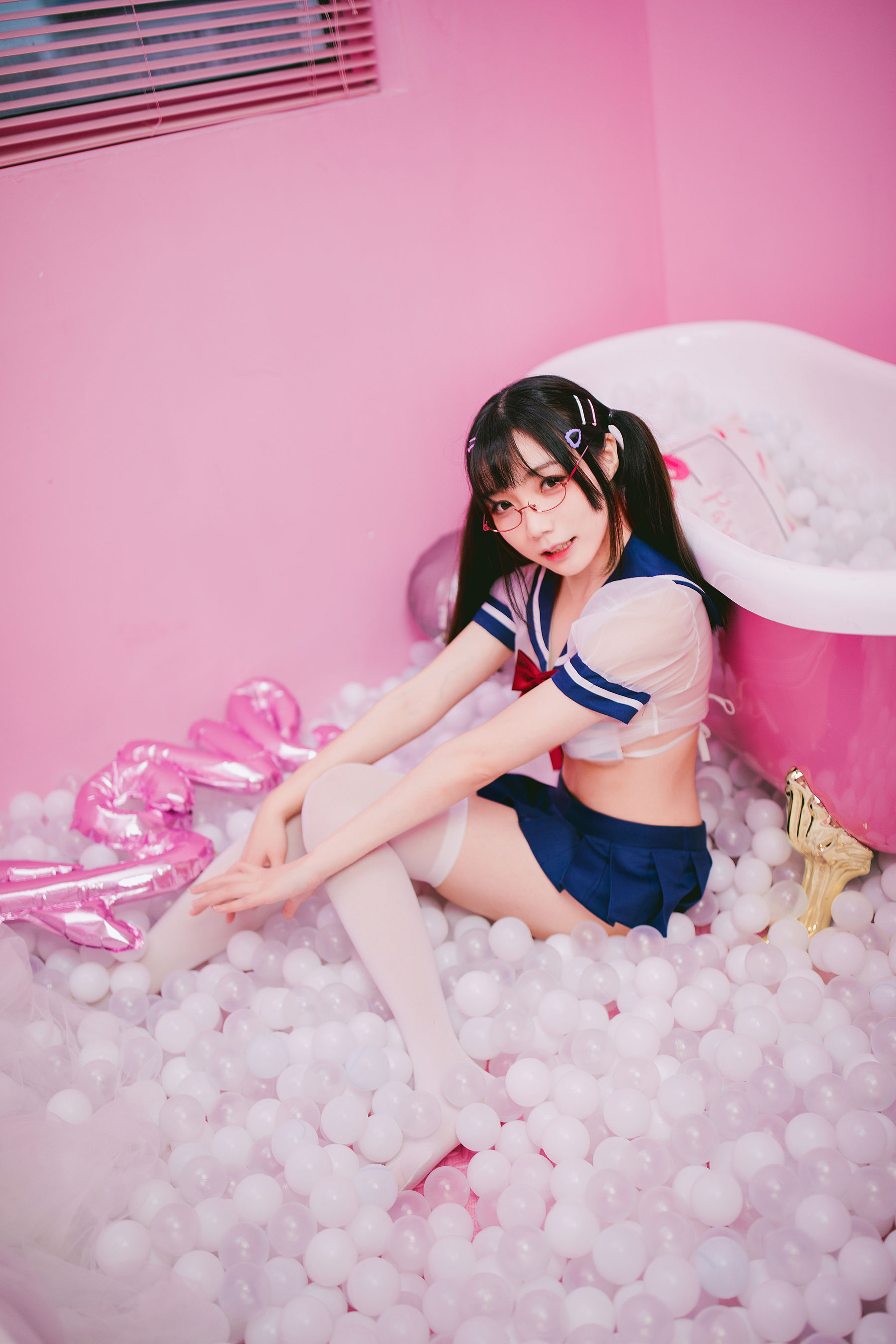 萝莉福利真央Mao – JK Cosplay-第5张
