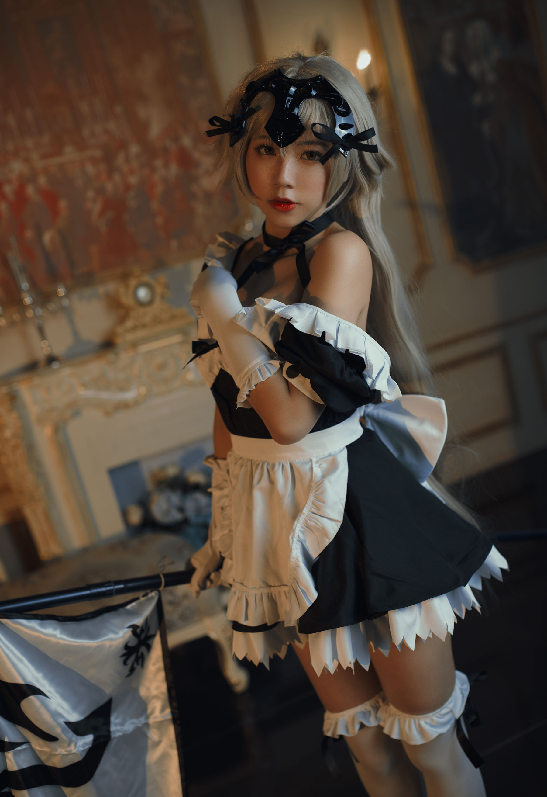 微博萌妹蓝小沂KiKi – 黑贞德女仆 Cosplay-第1张