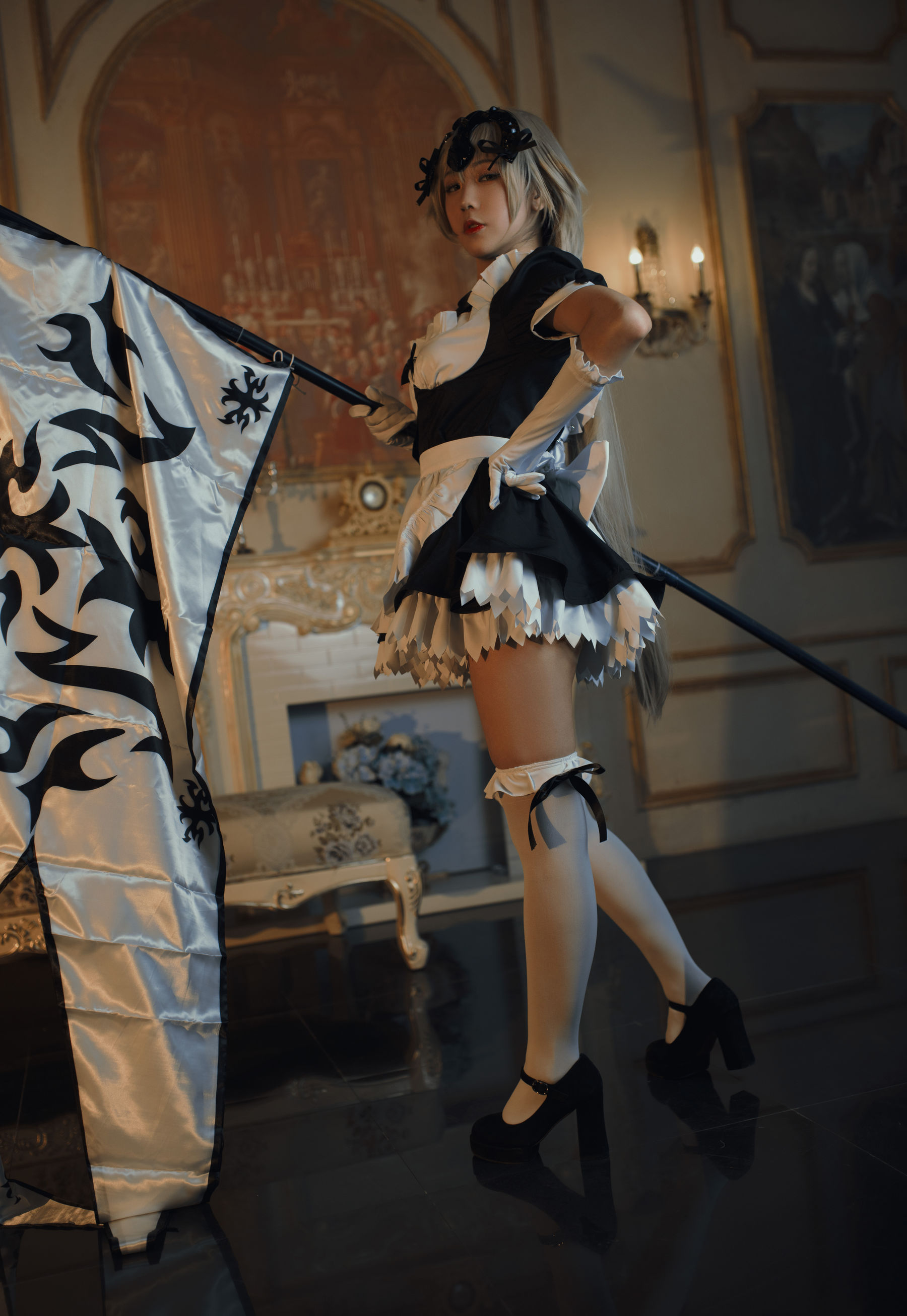 微博萌妹蓝小沂KiKi – 黑贞德女仆 Cosplay-第5张